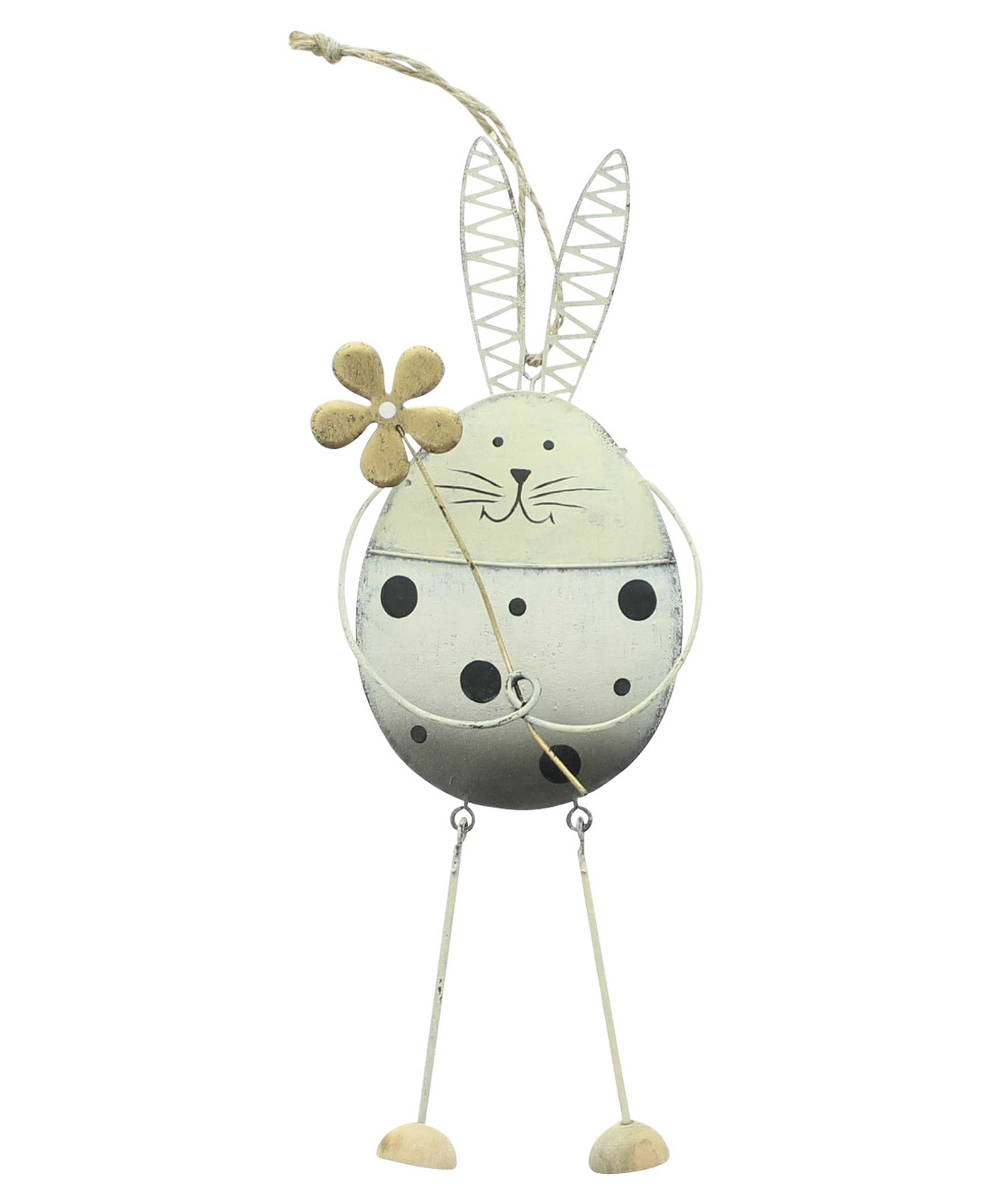 Acheter Suspension "lapin avec fleur"  dans la boutique en ligne de Frank Flechtwaren pour Pâques