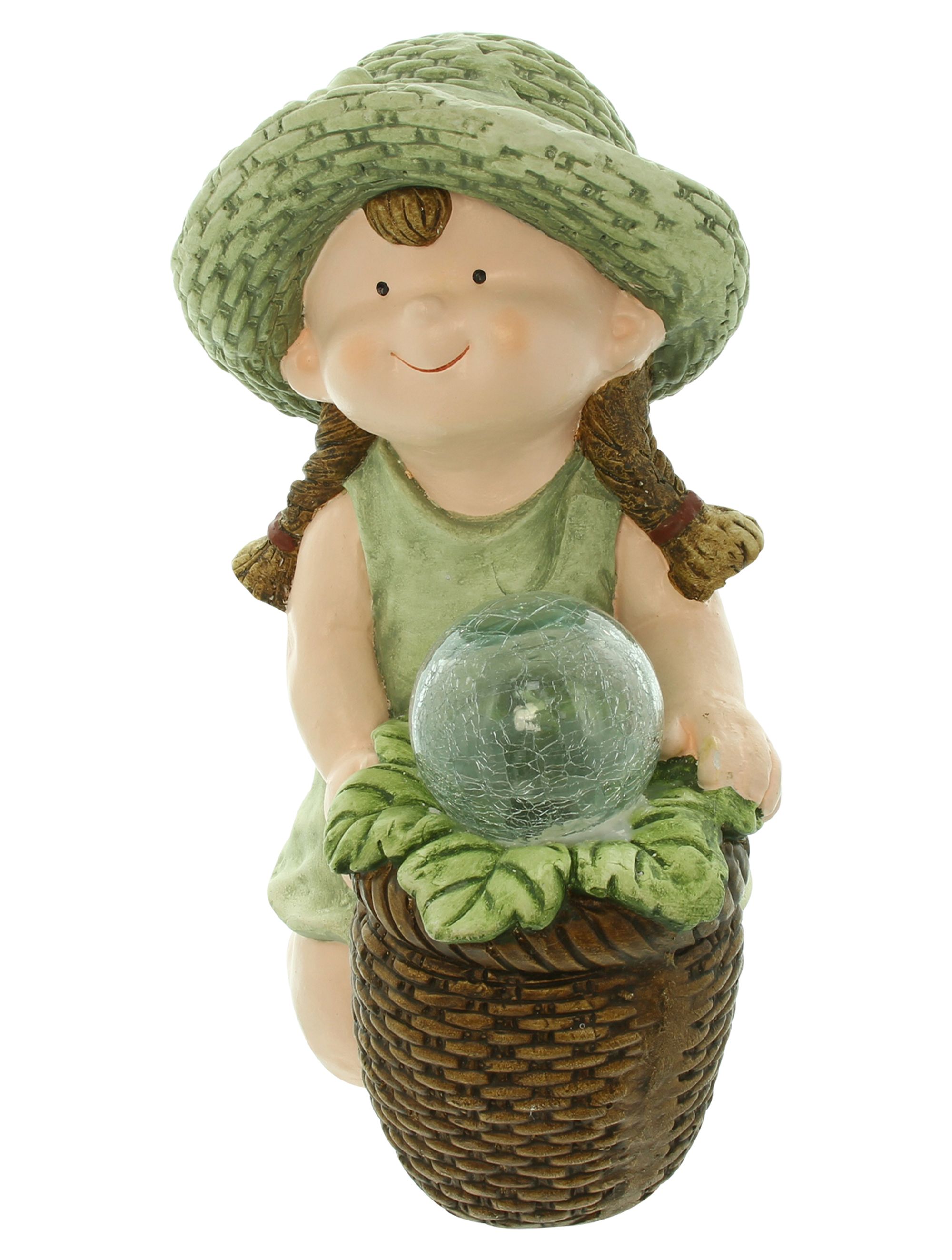 Acheter Figurine solaire "fillette avec fleur lumineuse"  dans la boutique en ligne de Frank Flechtwaren pour Figurines de jardin