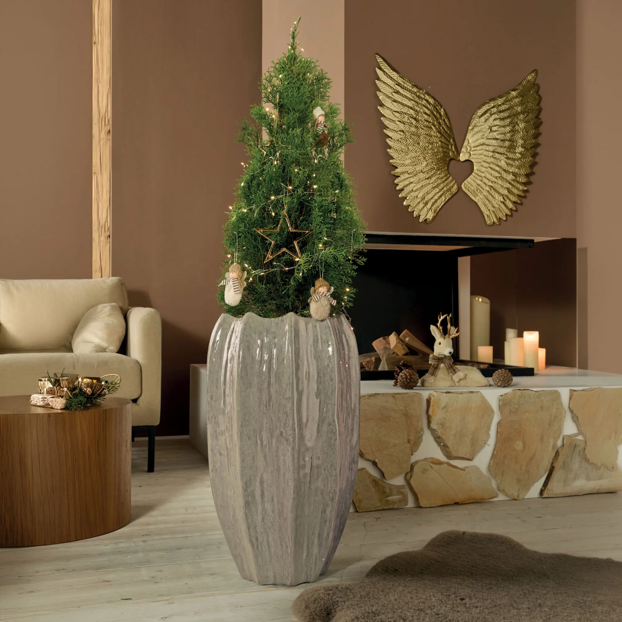 Acheter Cache-pot « Almond Beige » dans la boutique en ligne de Frank Flechtwaren
