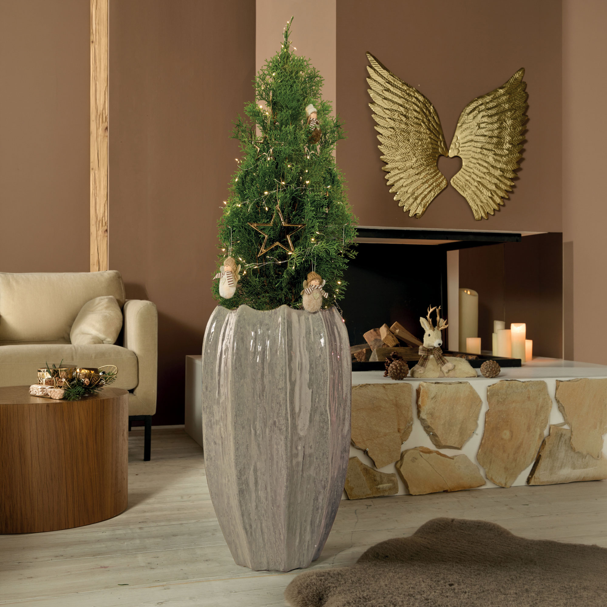 Acheter Cache-pot « Almond Beige » dans la boutique en ligne de Frank Flechtwaren