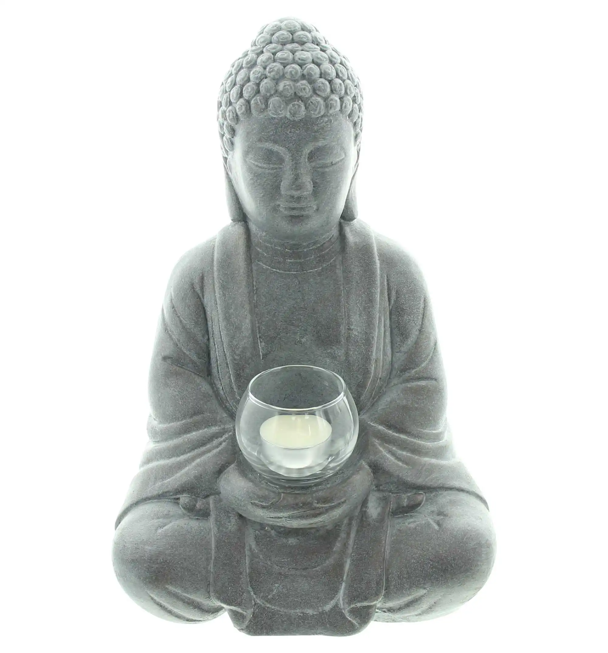 Acheter Bouddha "Illumination"  dans la boutique en ligne de Frank Flechtwaren pour Figurines de jardin