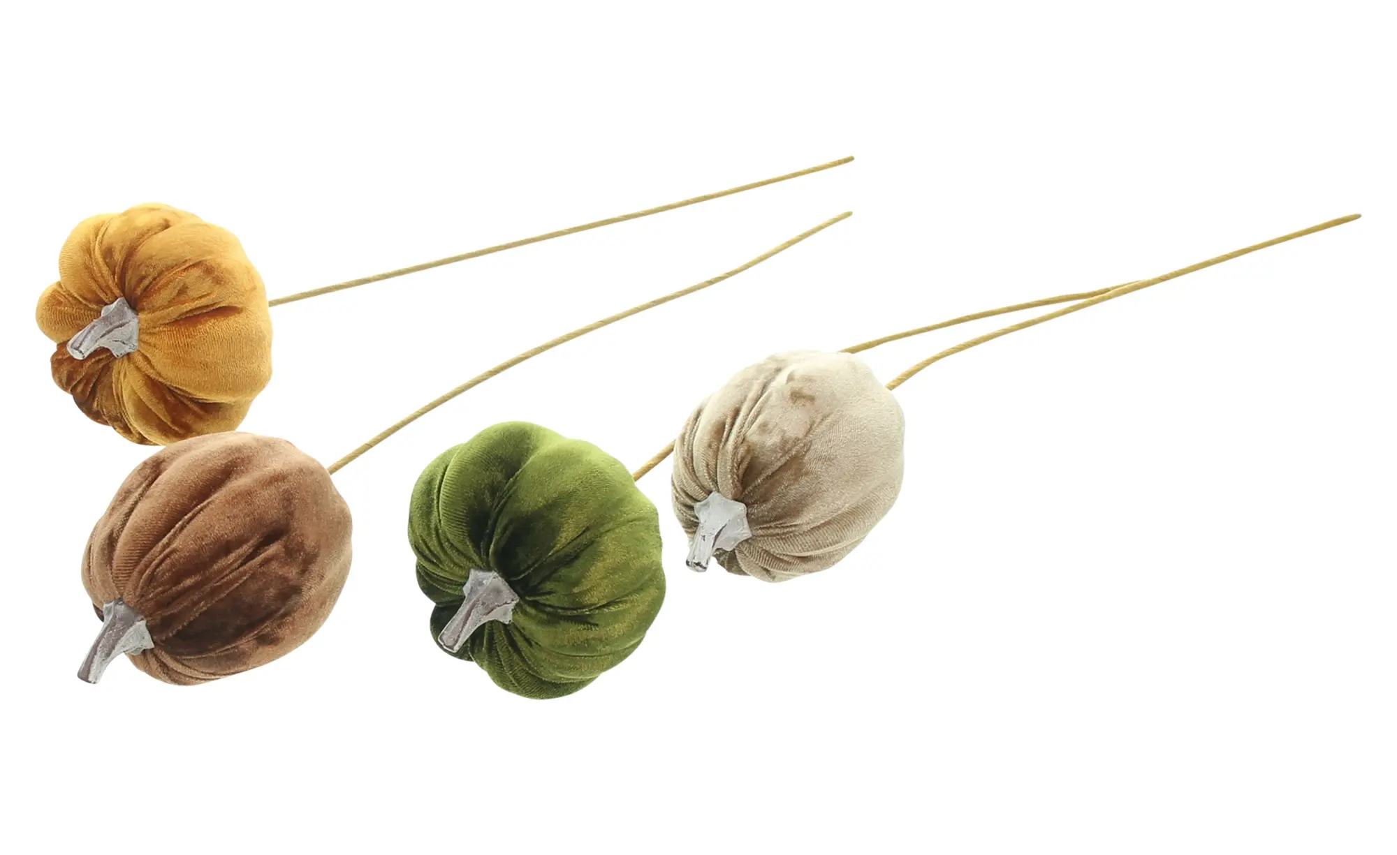 Acheter Lot de 4 pics "citrouille velours"  dans la boutique en ligne de Frank Flechtwaren pour Citrouilles