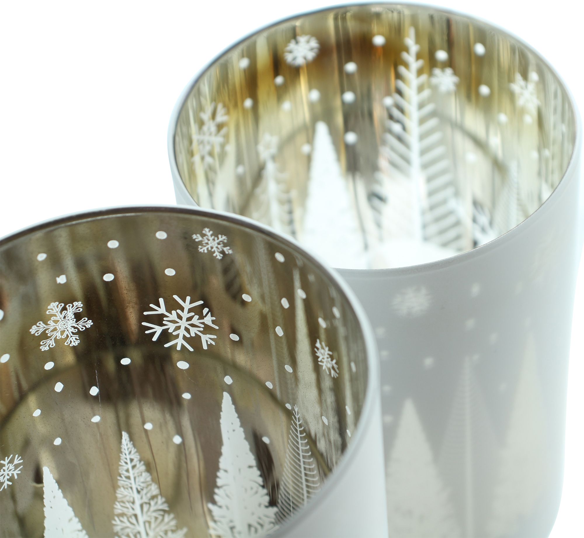 Acheter Lot de 2 lumignons "paysage d'hiver"  dans la boutique en ligne de Frank Flechtwaren pour Lanternes