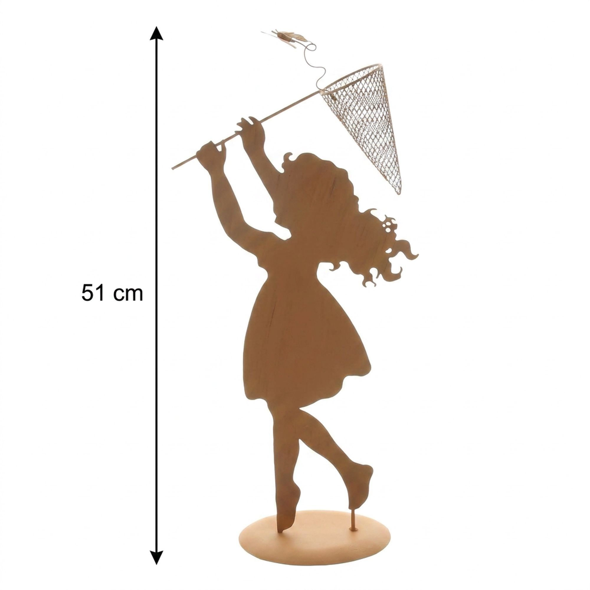 Acheter Figurine "fillette avec filet"  dans la boutique en ligne de Frank Flechtwaren pour Jardin de Pâques coloré