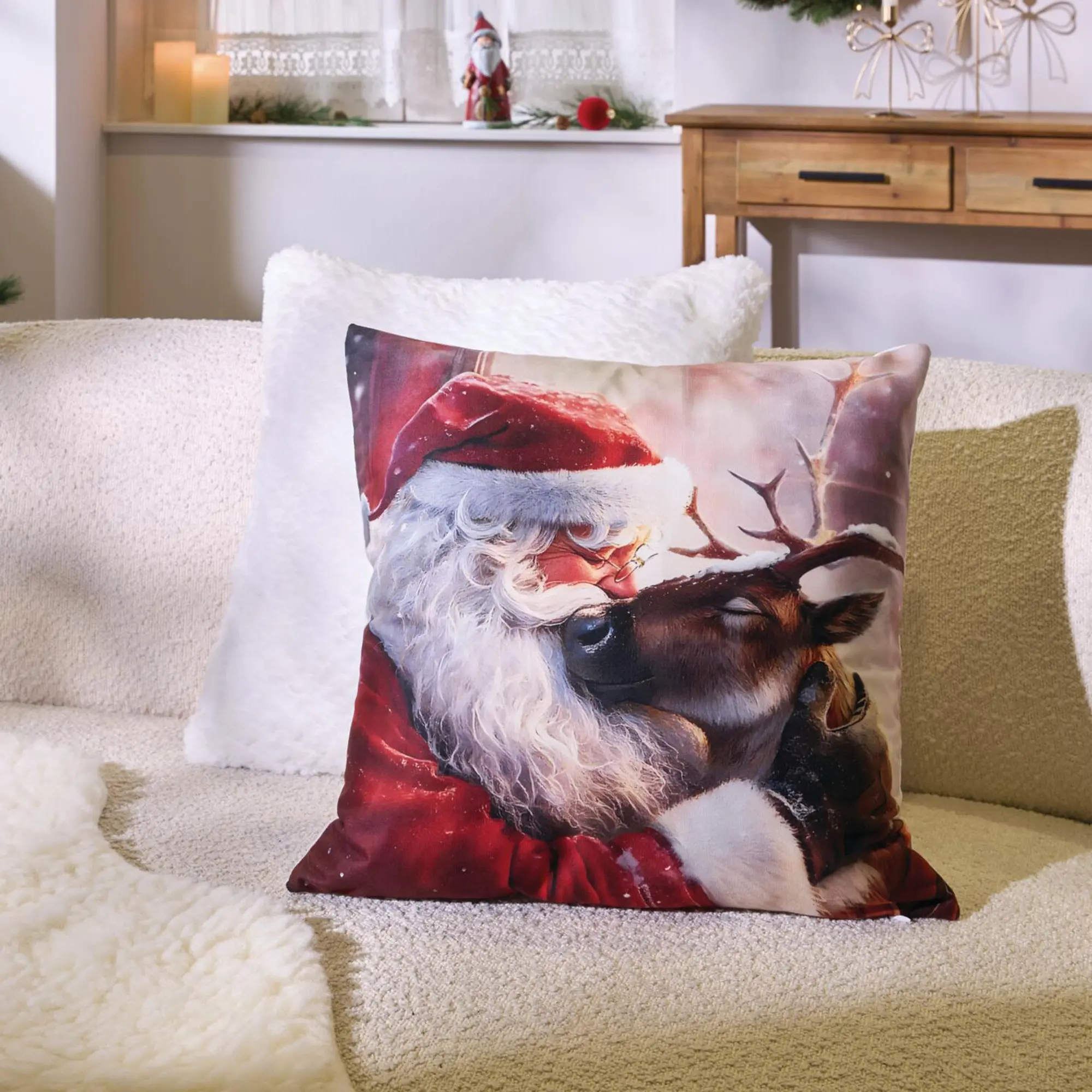 Acheter Housse de coussin « Santa's Kiss » dans la boutique en ligne de Frank Flechtwaren
