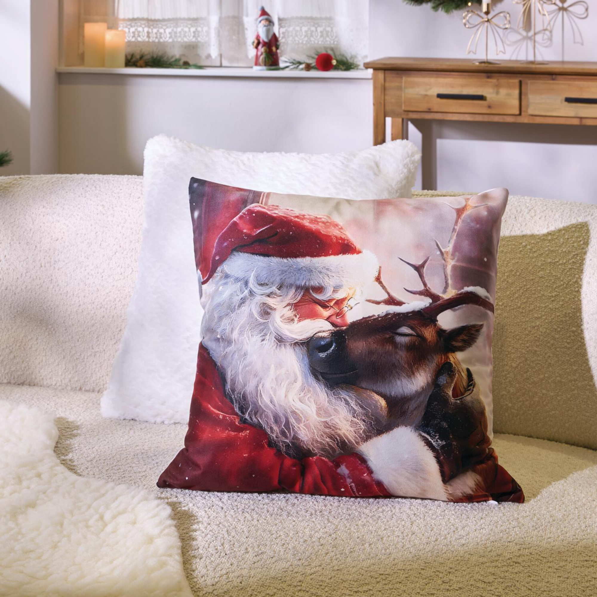 Acheter Housse de coussin « Santa's Kiss » dans la boutique en ligne de Frank Flechtwaren pour Coussins &amp; remplissages