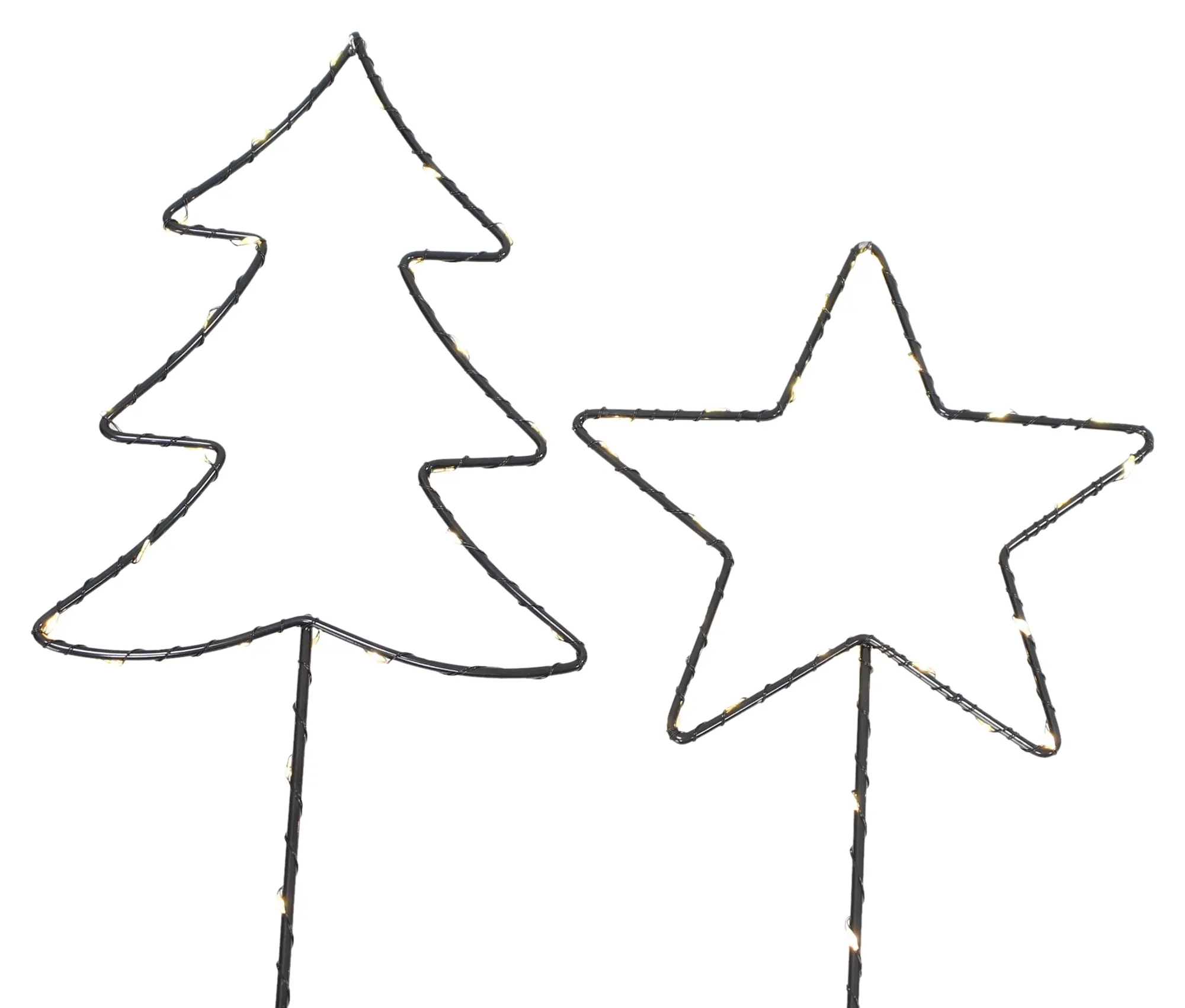 Acheter Lot de 2 pics LED "sapin &amp; étoile"  dans la boutique en ligne de Frank Flechtwaren pour Étoiles