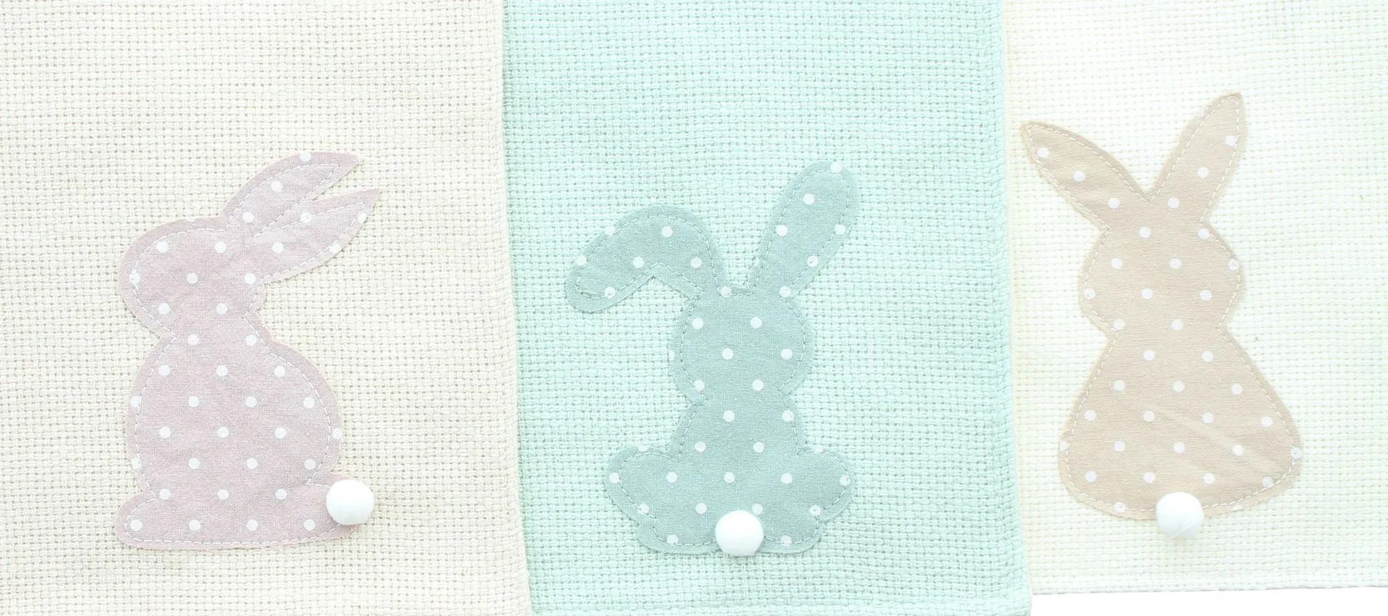 Acheter Lot de 3 sets de table "lapins pastels"  dans la boutique en ligne de Frank Flechtwaren pour Textiles de table