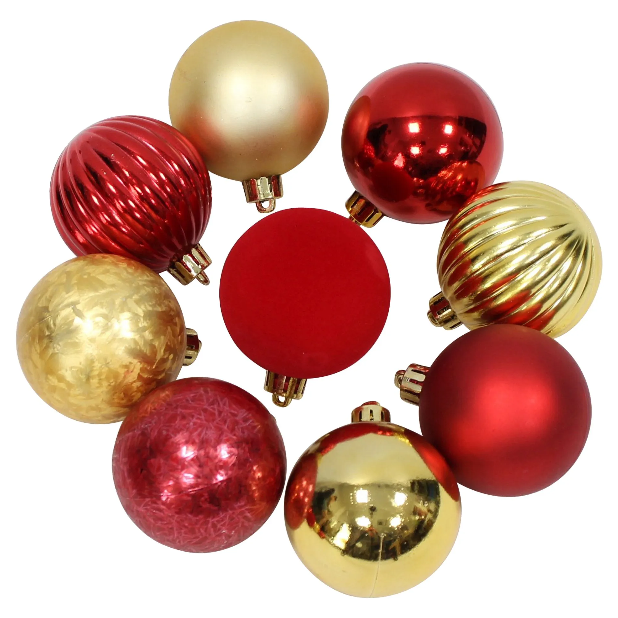 Acheter Boules de Noël « Gold &amp; Red », lot de 30 dans la boutique en ligne de Frank Flechtwaren pour Boules de Noël