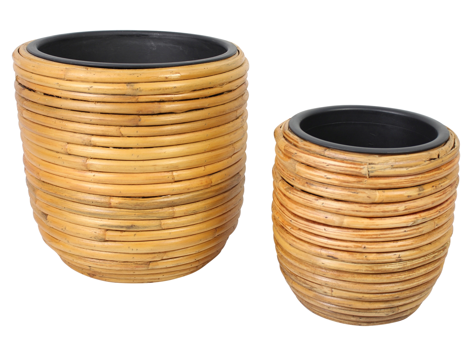 Acheter Lot de 2 cache-pots "rotin"  dans la boutique en ligne de Frank Flechtwaren pour Jardinières