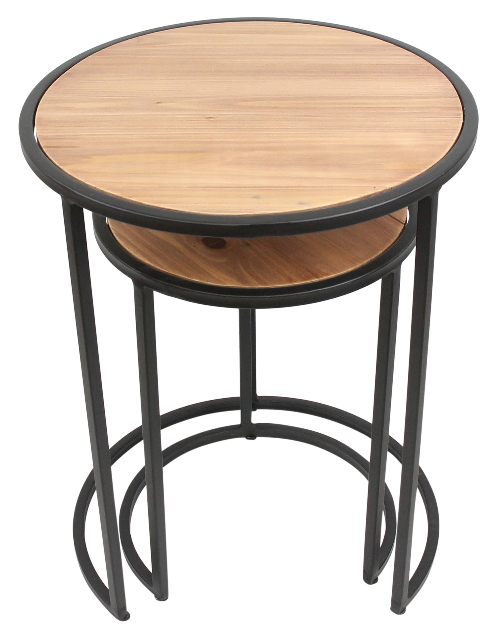 Acheter Lot de 2 tables gigognes "cercle"  dans la boutique en ligne de Frank Flechtwaren pour Tables