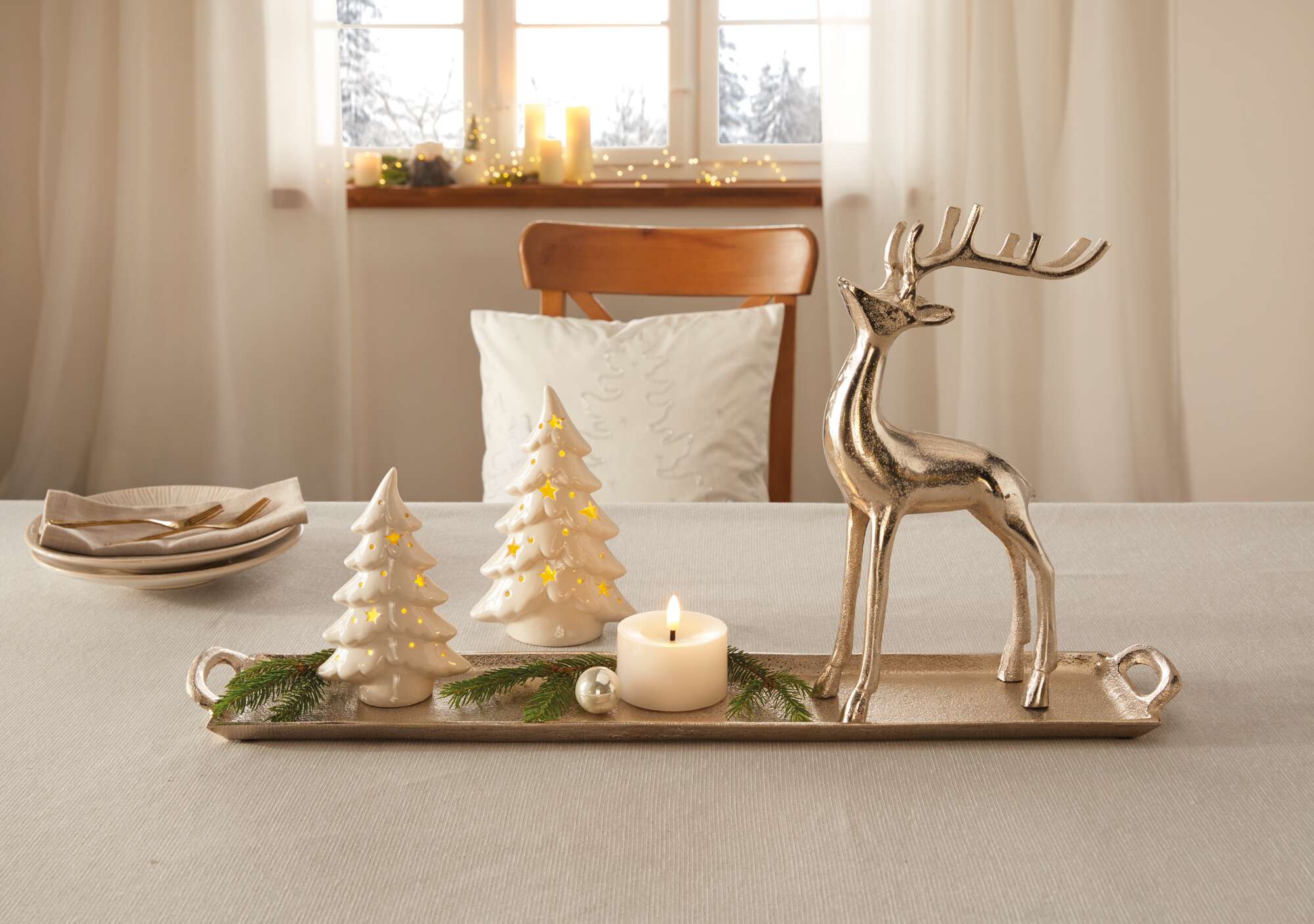 Acheter Renne "brillance argentée"  dans la boutique en ligne de Frank Flechtwaren pour Figurines décoratives