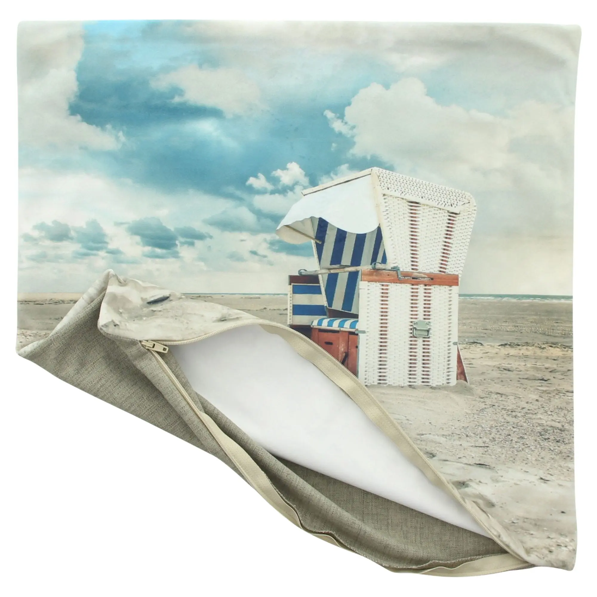 Acheter Housse de coussin " chaise de plage "  dans la boutique en ligne de Frank Flechtwaren pour Remplissages