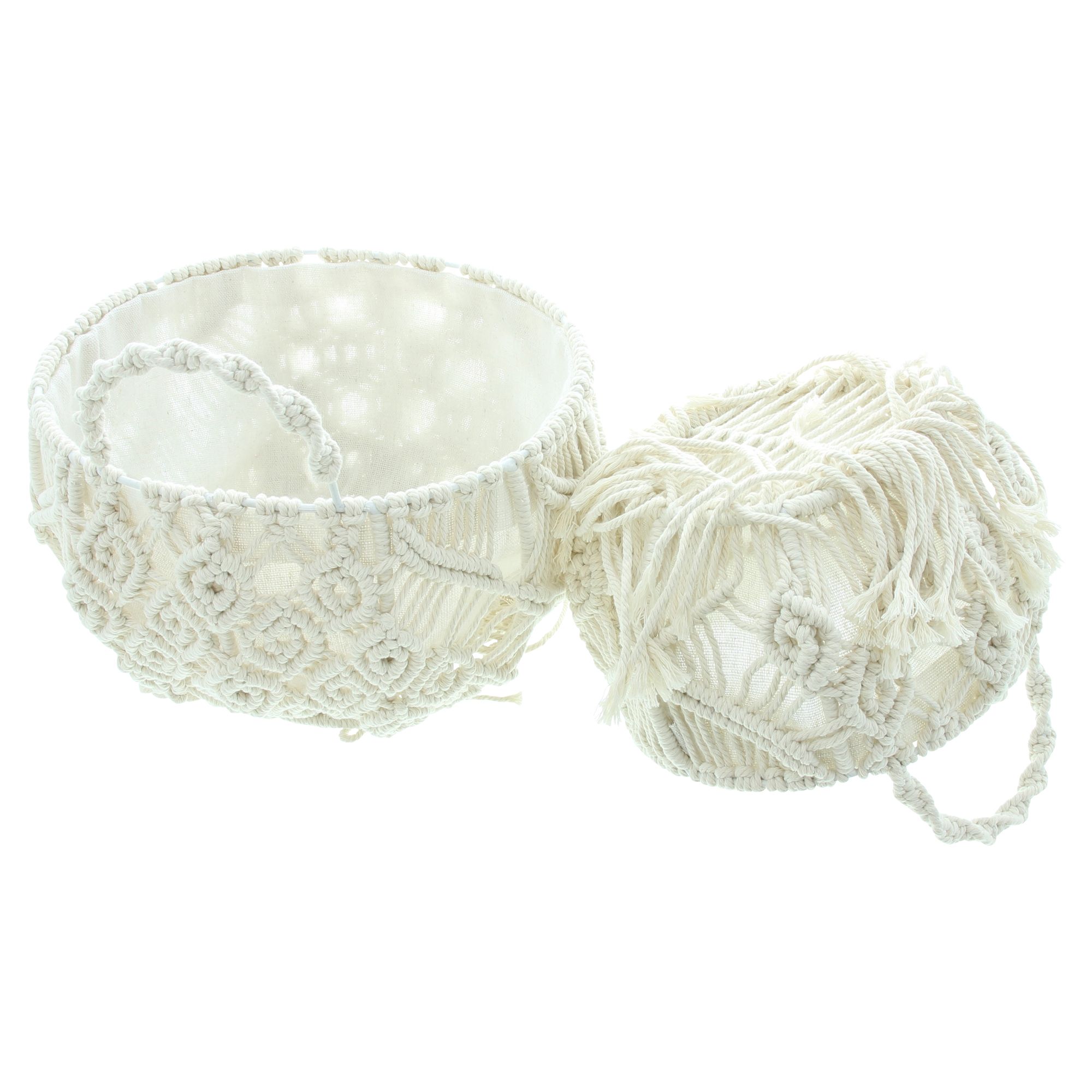 Acheter Lot de 2 paniers muraux "macramé" dans la boutique en ligne de Frank Flechtwaren pour Look décontracté Acheter Lot de 2 paniers muraux "macramé" dans la boutique en ligne de Frank Flechtwaren pour Look décontracté
