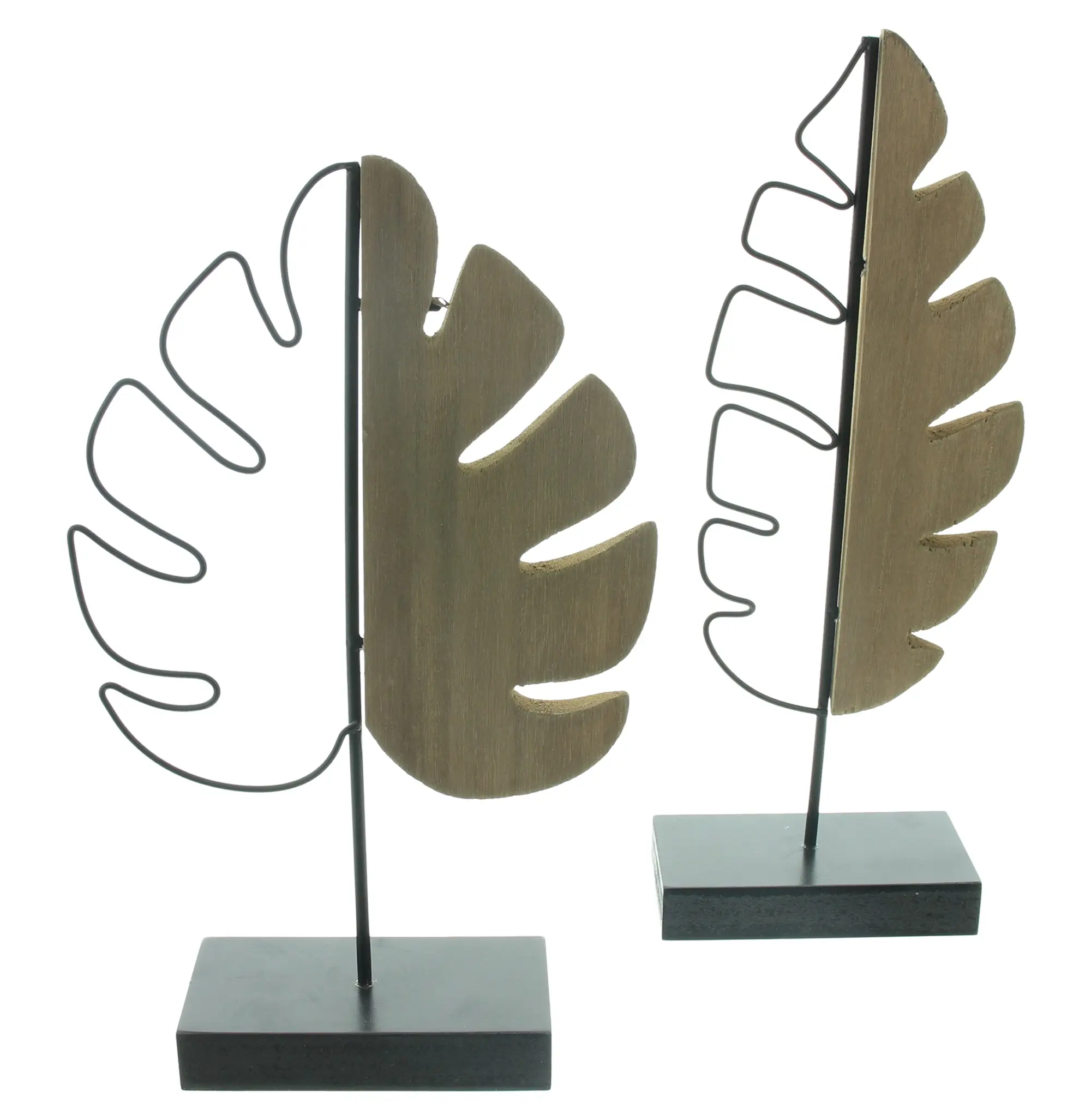 Acheter Lot de 2 éléments décoratifs "feuilles"  dans la boutique en ligne de Frank Flechtwaren pour Colonnes décoratives