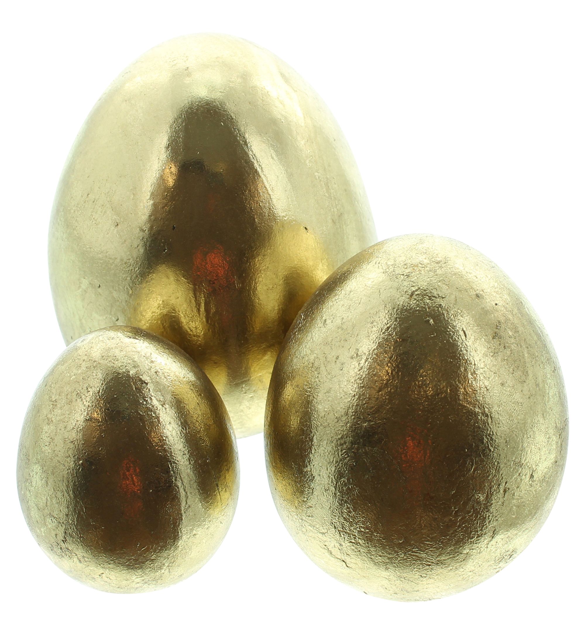 Acheter Lot de 3 oeufs de Pâques "doré"  dans la boutique en ligne de Frank Flechtwaren pour Oeufs Pâques