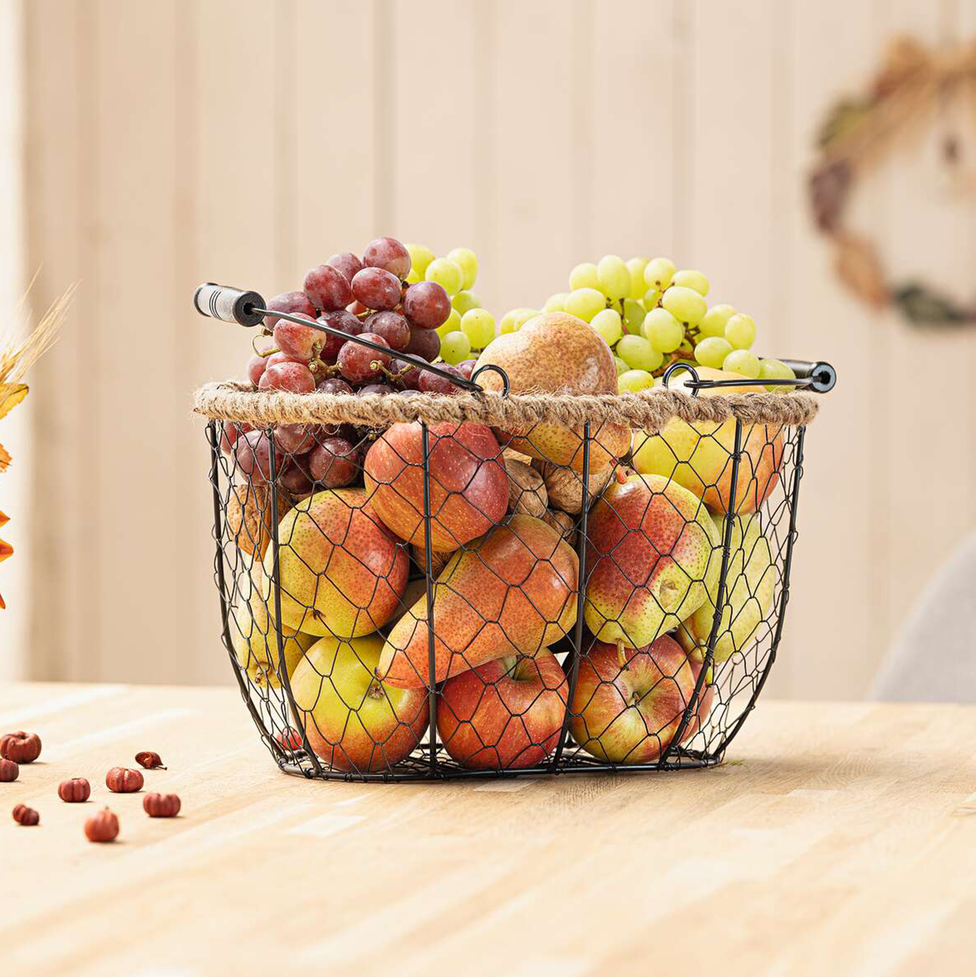 Acheter Panier fil de fer "corde de jute"  dans la boutique en ligne de Frank Flechtwaren