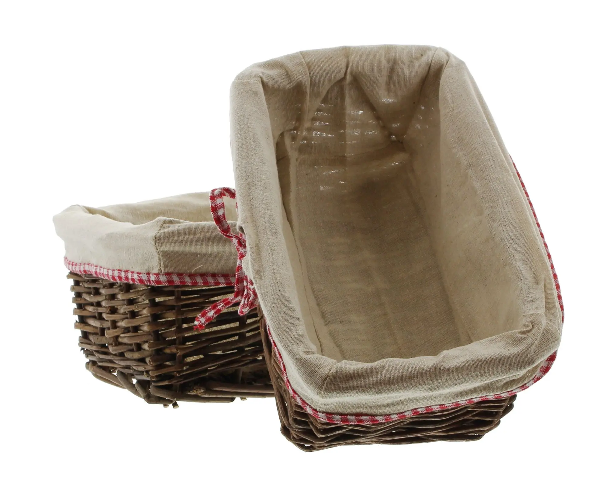 Acheter Lot de 2 paniers "ruban quadrillé"  dans la boutique en ligne de Frank Flechtwaren pour Paniers de remplissage &amp; universels