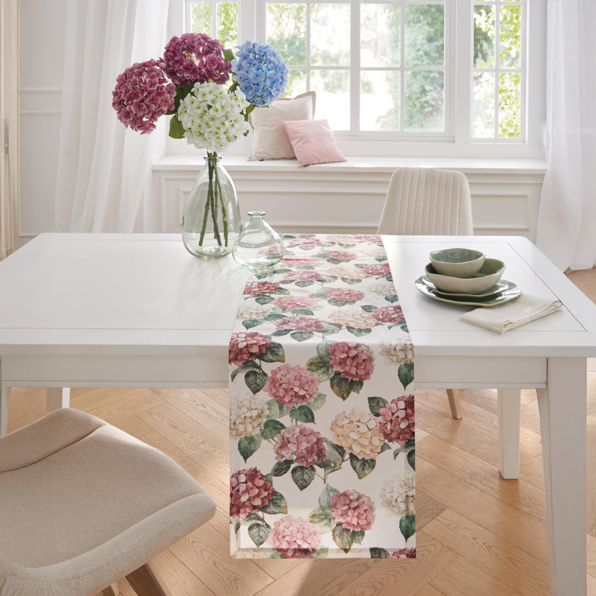 Acheter Fleur artificielle "hortensia rose"  dans la boutique en ligne de Frank Flechtwaren pour Nouvel arrivage