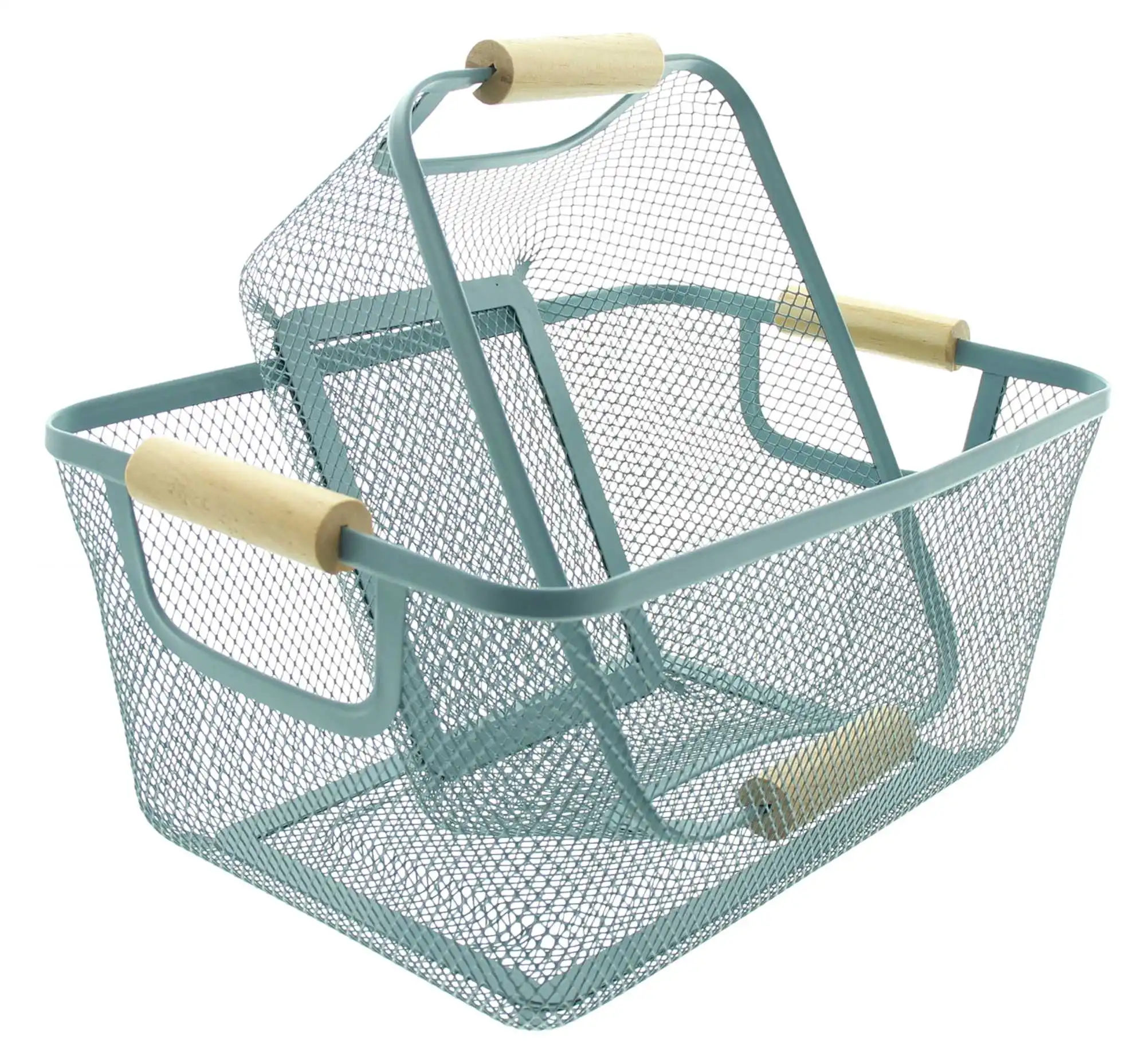 Acheter Lot de 2 corbeilles de rangement "Smoke Blue"  dans la boutique en ligne de Frank Flechtwaren pour Cuisine