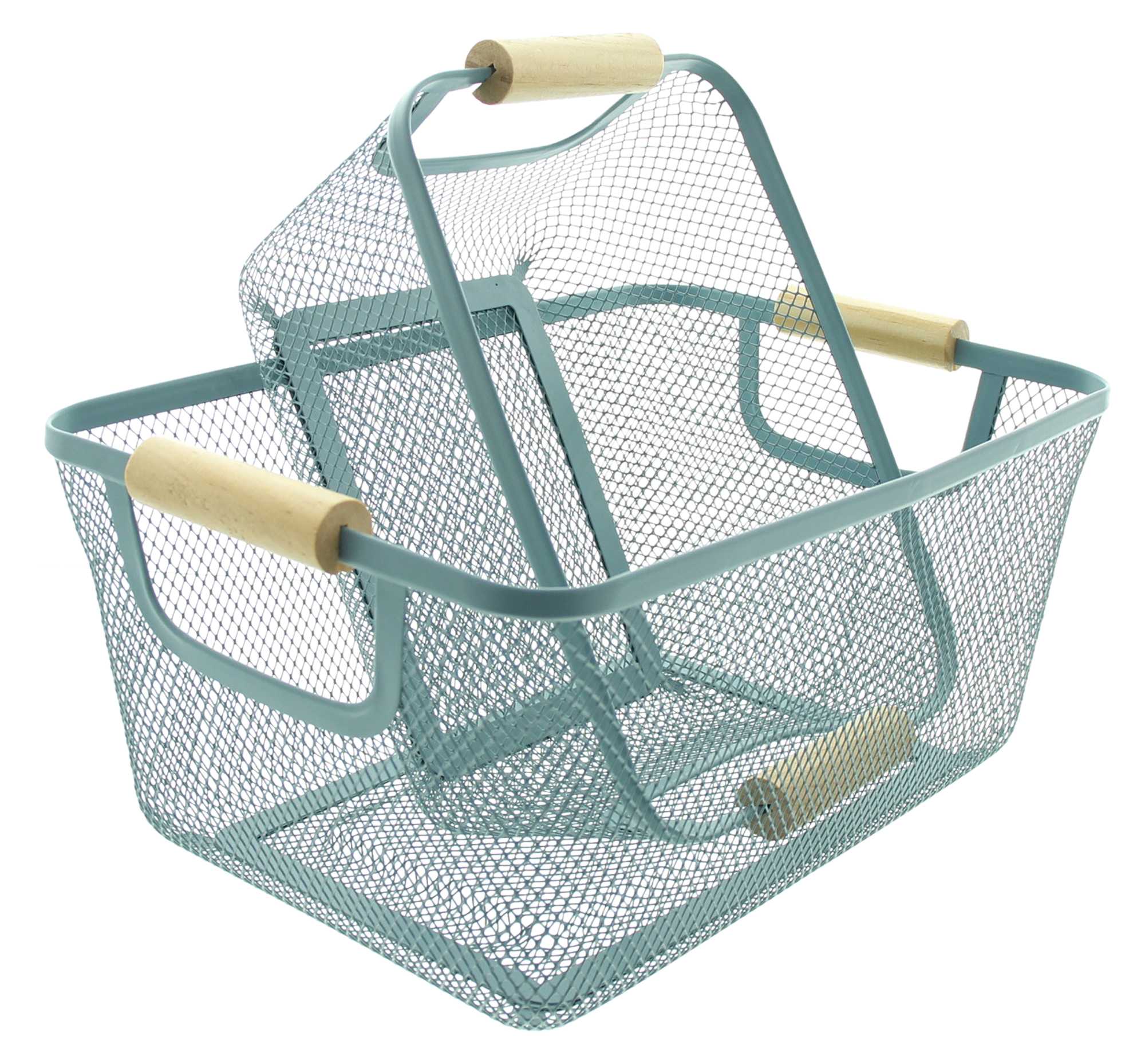 Acheter Lot de 2 corbeilles de rangement "Smoke Blue"  dans la boutique en ligne de Frank Flechtwaren pour Cuisine