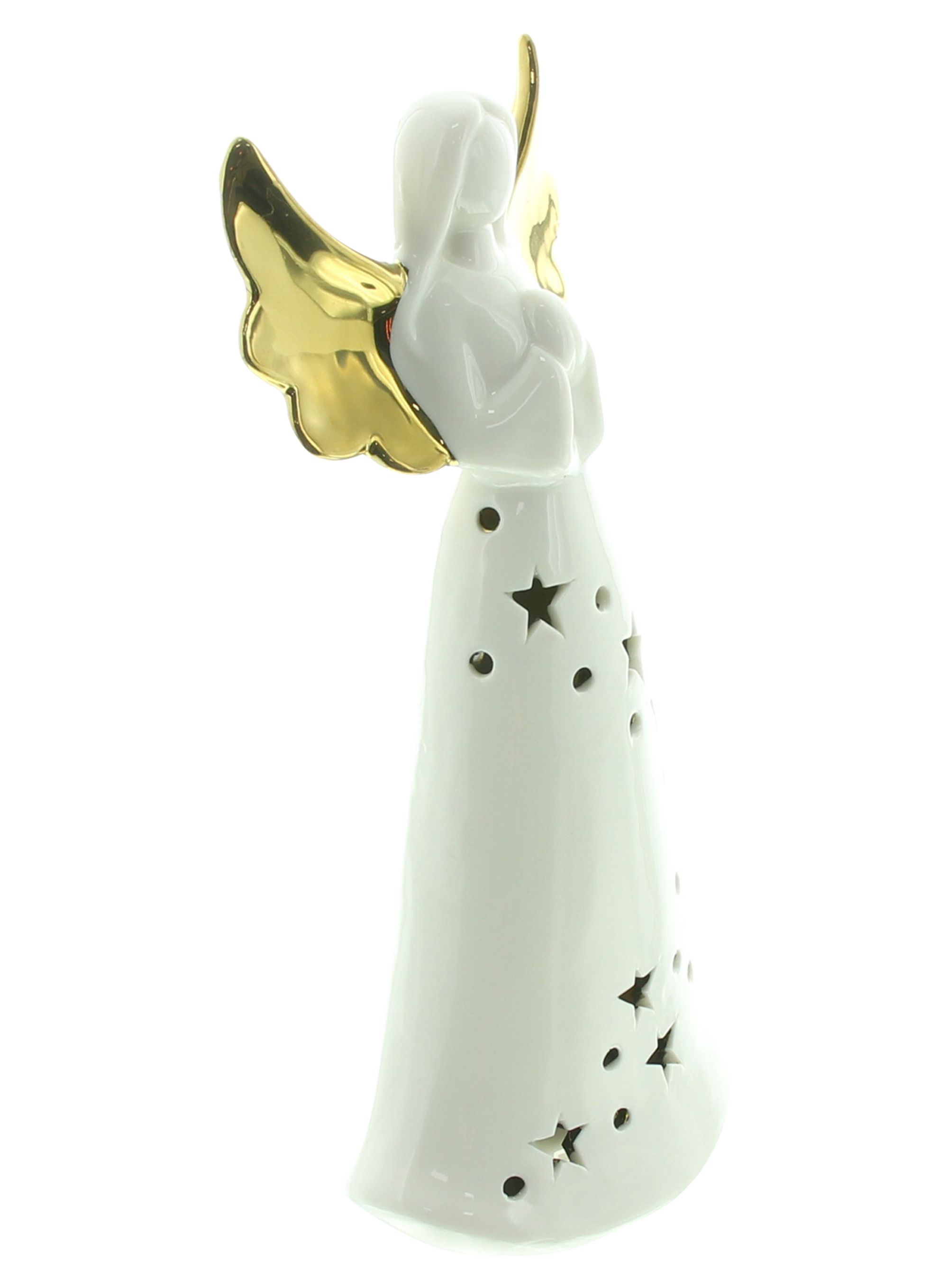 Acheter Ange LED " ailes dorées"  dans la boutique en ligne de Frank Flechtwaren pour Noël