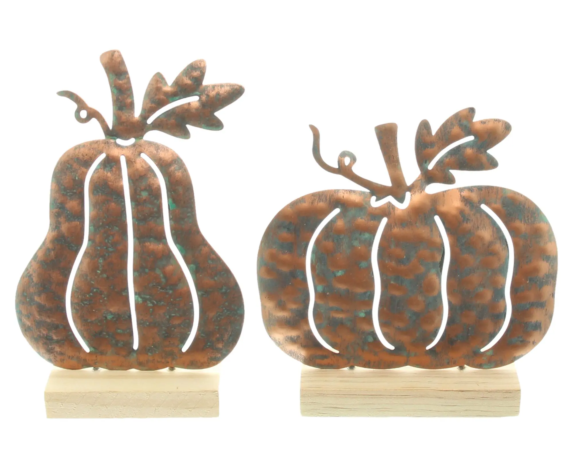 Acheter Lot de 2 citrouilles "métallique"  dans la boutique en ligne de Frank Flechtwaren pour Citrouilles
