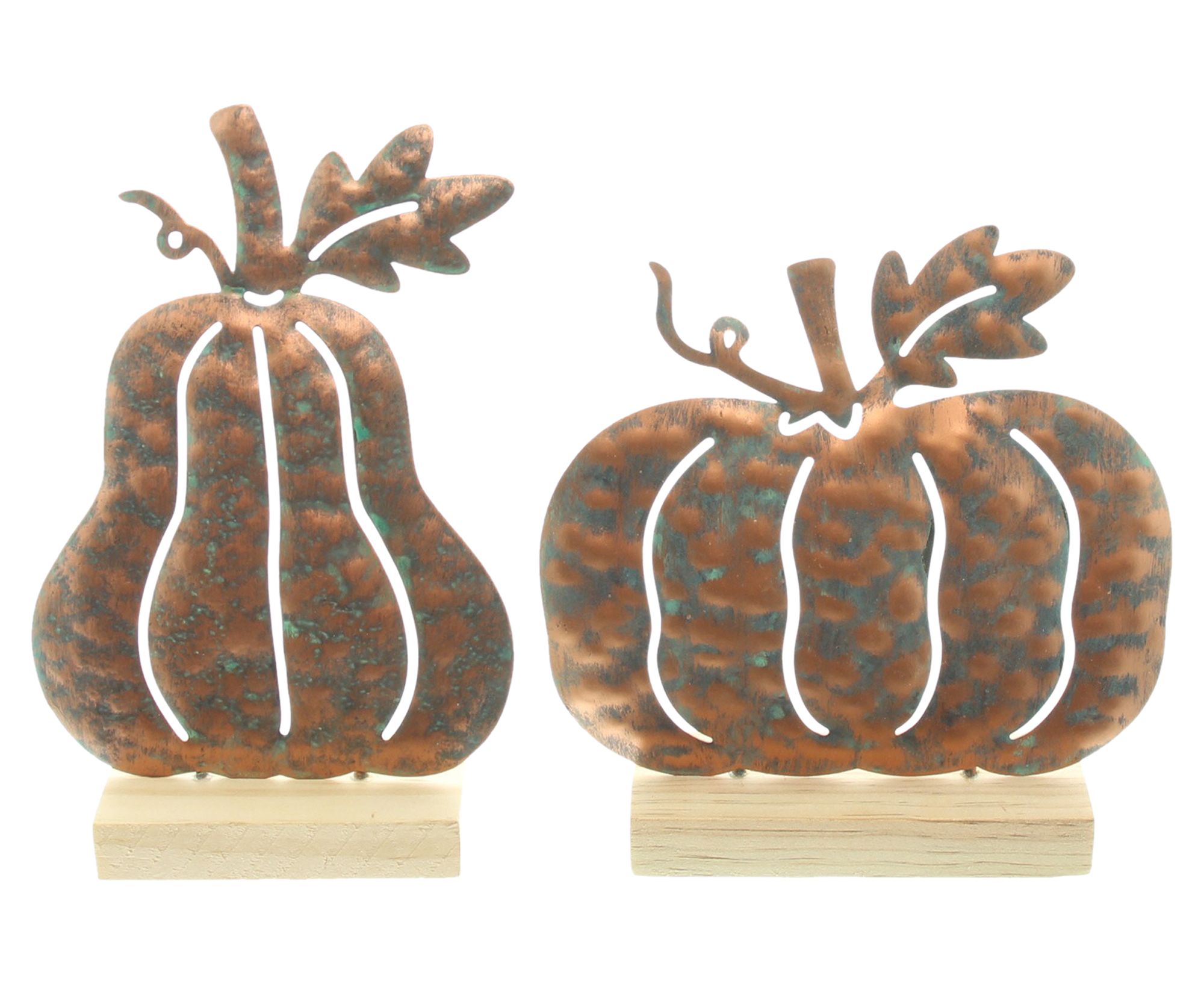 Acheter Lot de 2 citrouilles "métallique"  dans la boutique en ligne de Frank Flechtwaren pour Automne