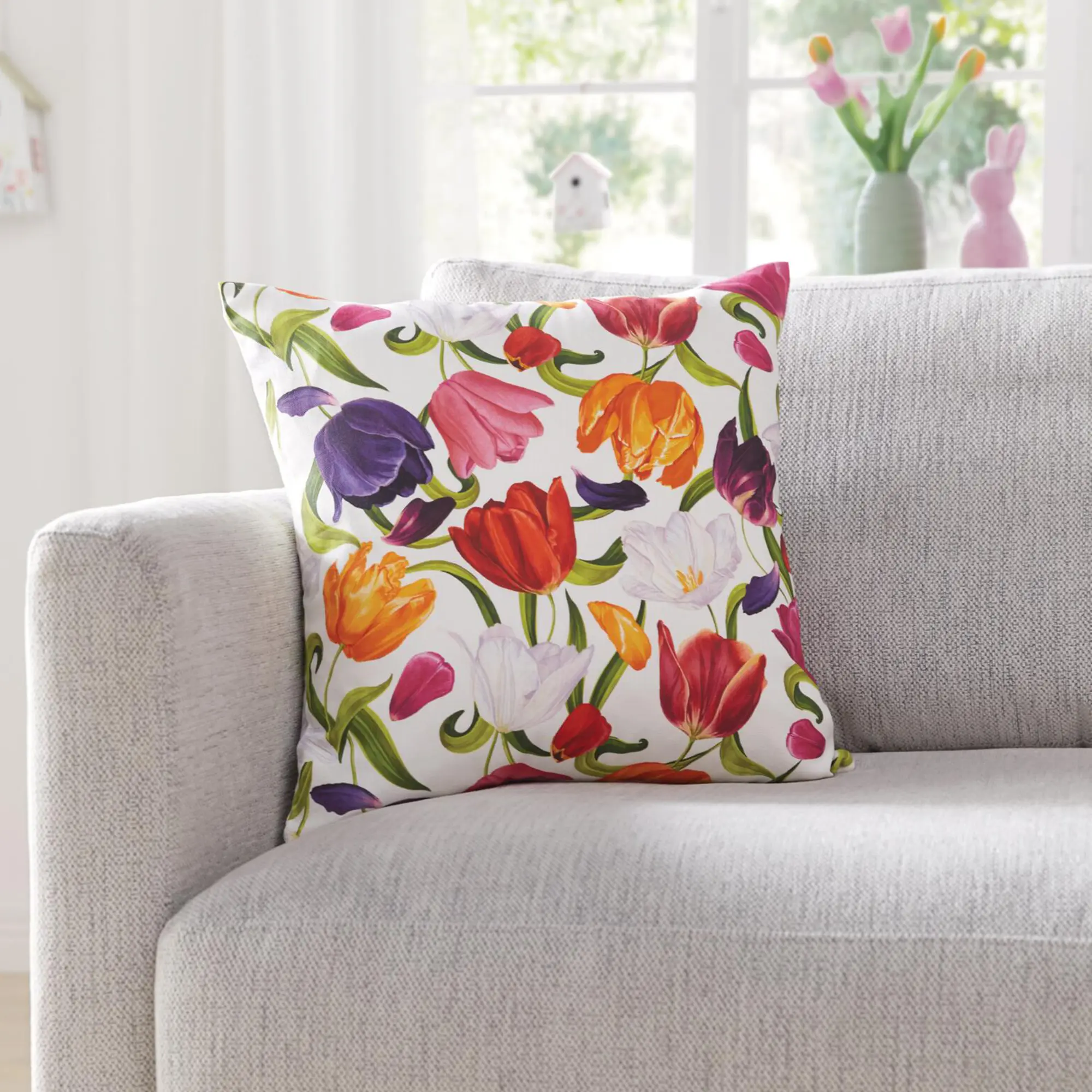 Acheter Housse de coussin "tulipes"  dans la boutique en ligne de Frank Flechtwaren pour Remplissages