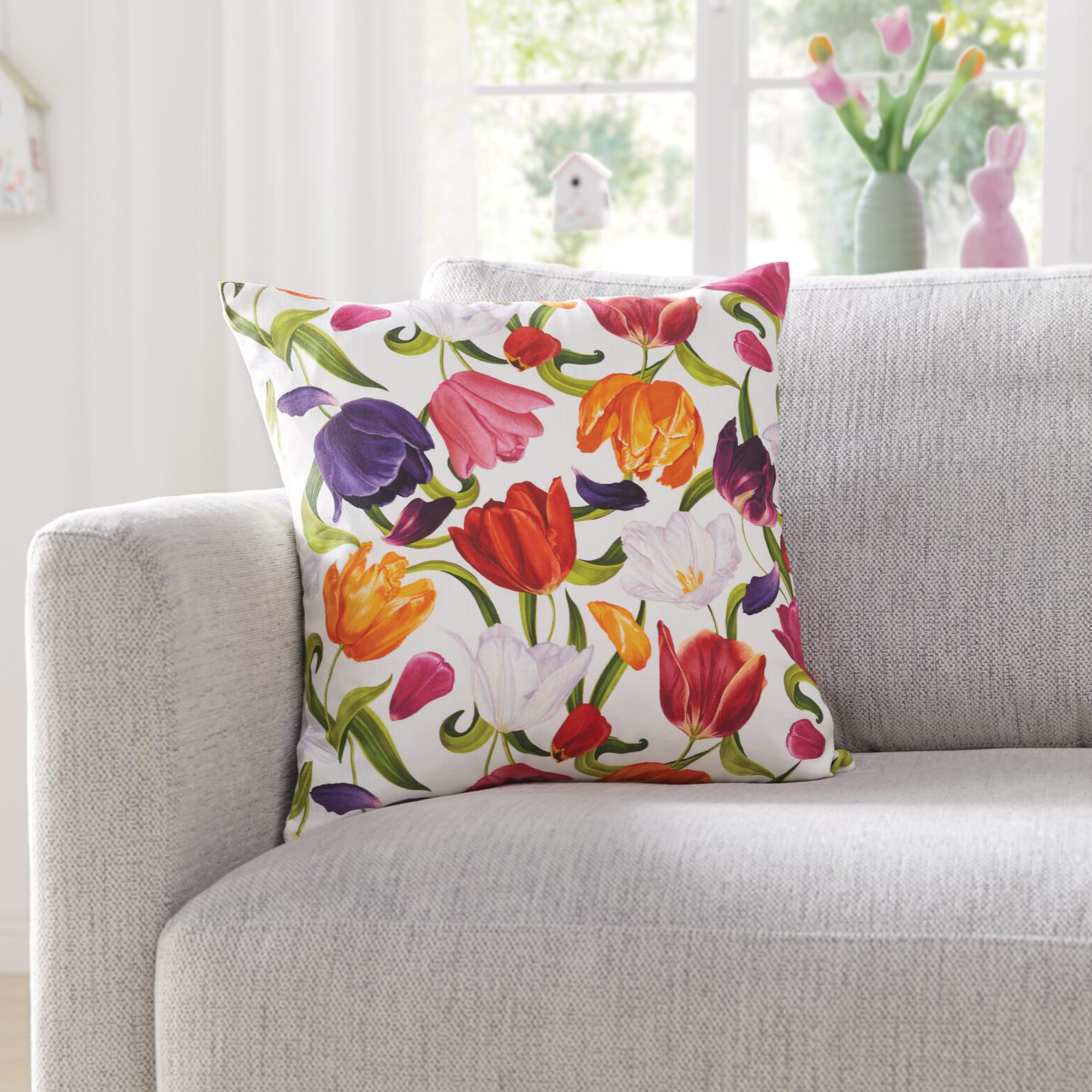 Acheter Housse de coussin "tulipes"  dans la boutique en ligne de Frank Flechtwaren
