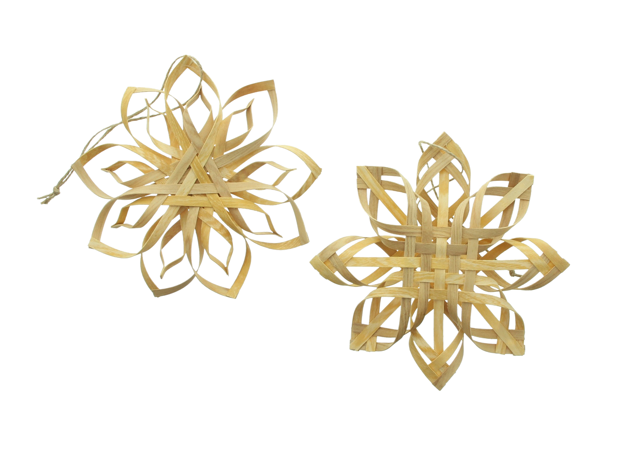 Acheter Lot de 2 étoiles de Noël "copeaux de bois"  dans la boutique en ligne de Frank Flechtwaren pour Décorations pour sapins de Noël