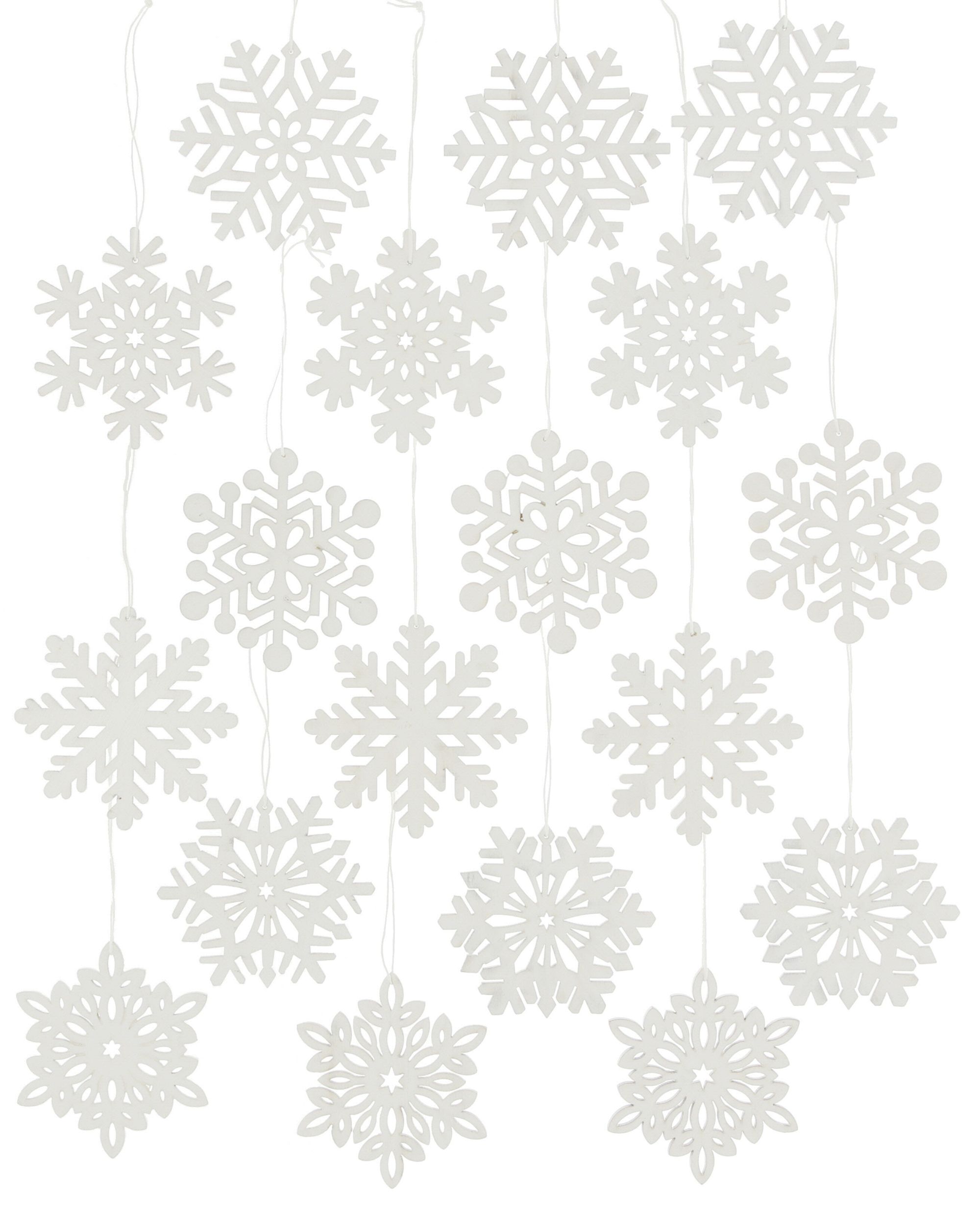 Acheter Lot de 18 suspensions "flocons de neige"  dans la boutique en ligne de Frank Flechtwaren pour Décorations pour sapins de Noël