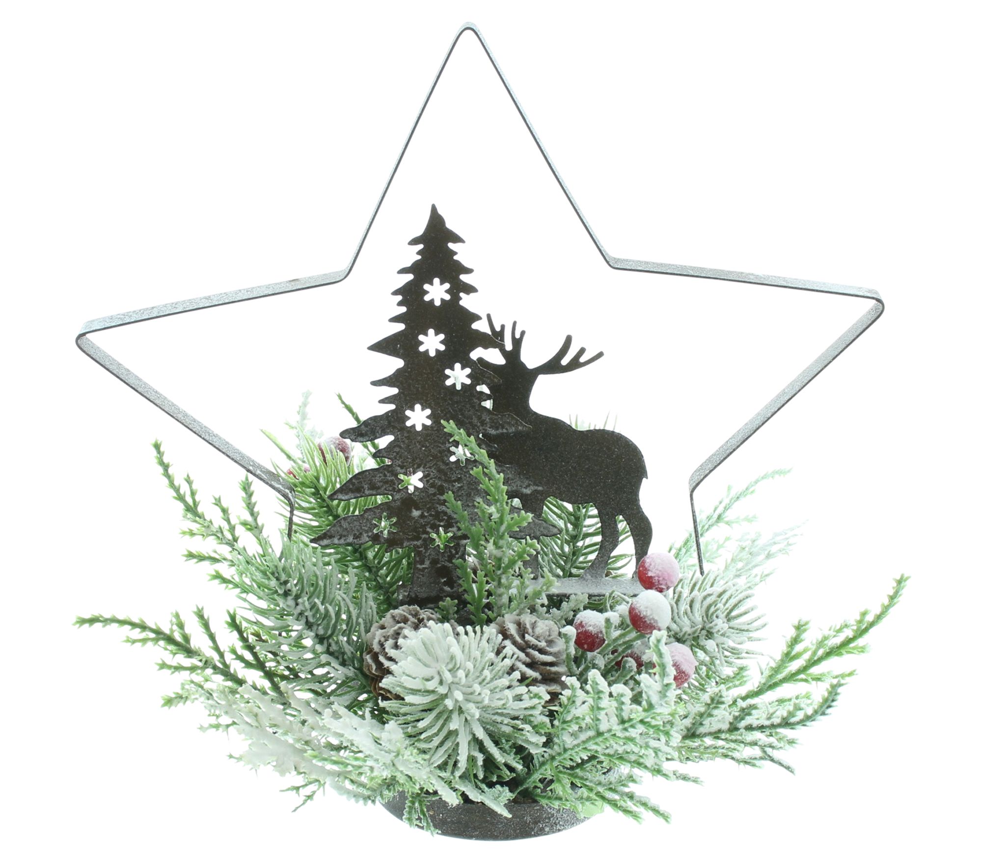 Acheter Étoile "cerf &amp; sapin"  dans la boutique en ligne de Frank Flechtwaren pour Étoiles