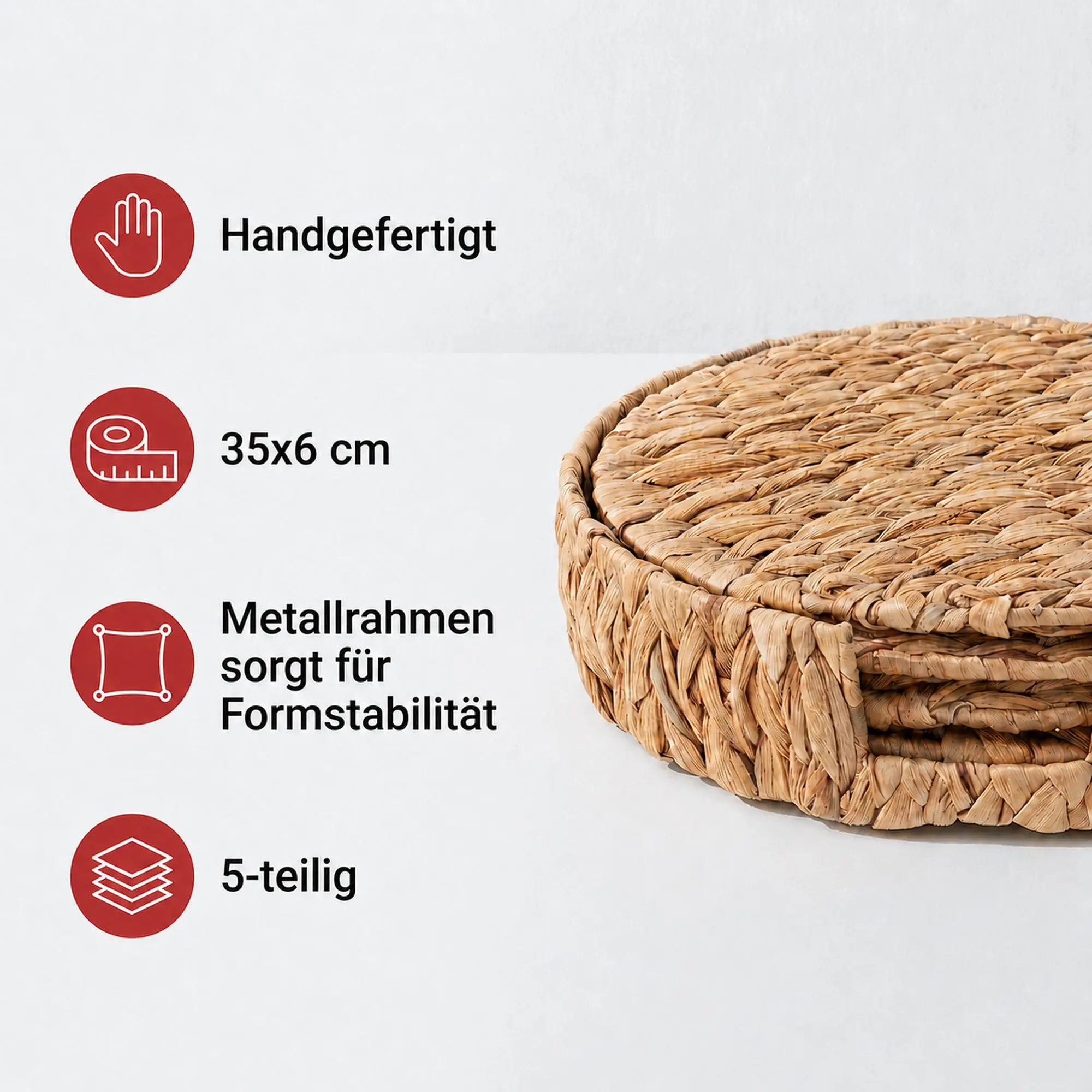 Acheter Sets de tables " jacinthe d'eau", 5pcs.  dans la boutique en ligne de Frank Flechtwaren pour Sets de table