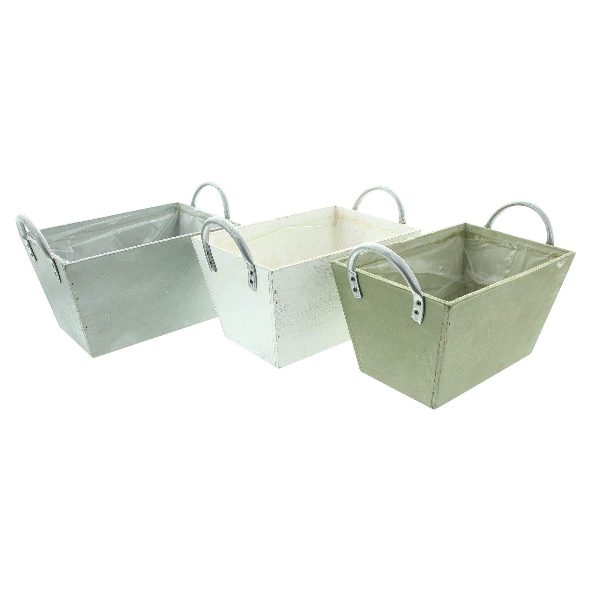 Acheter Lot de 3 jardinières "Flowers &amp; Plants"  dans la boutique en ligne de Frank Flechtwaren pour Pots de fleurs