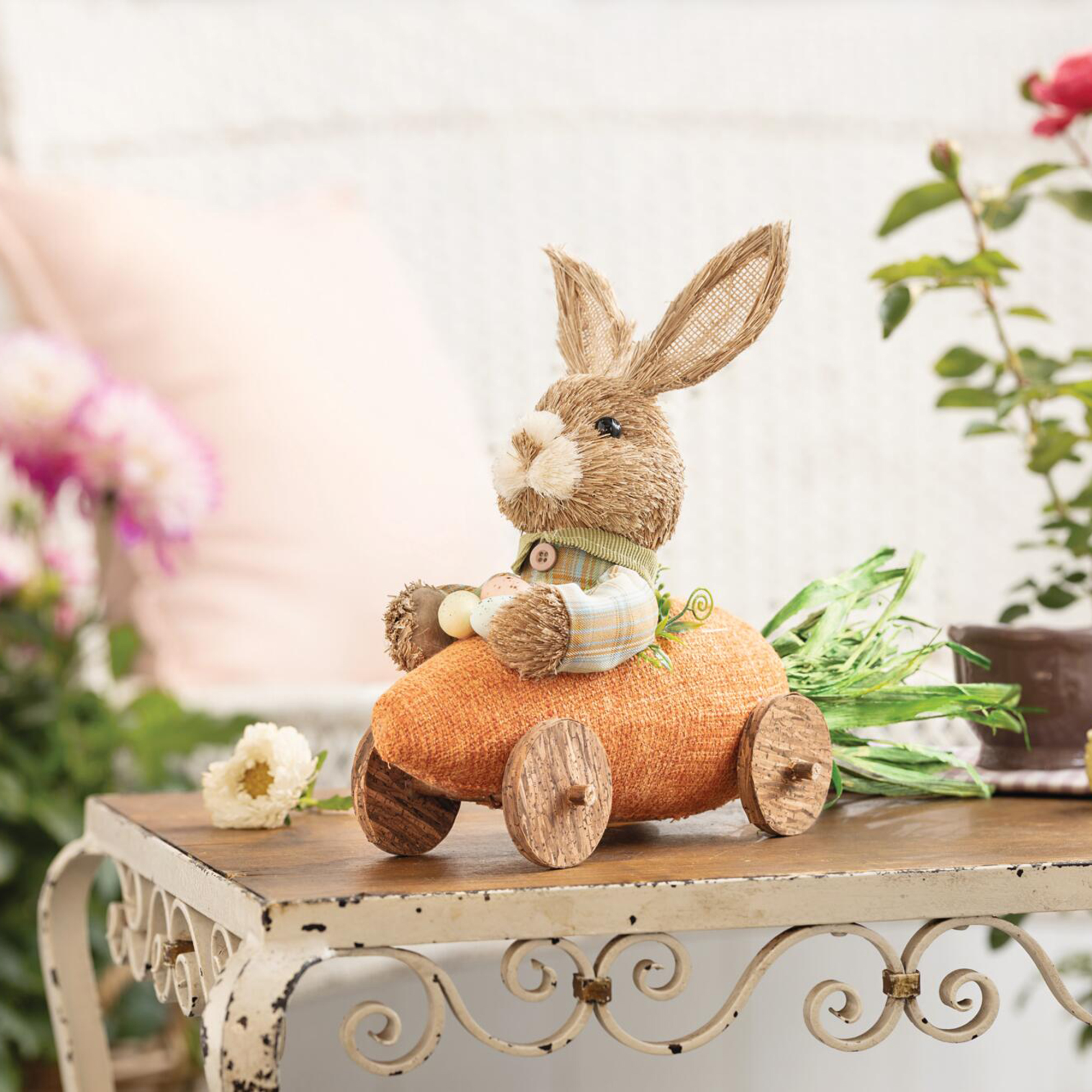 Acheter Figurine lapin"Car-ott"  dans la boutique en ligne de Frank Flechtwaren
