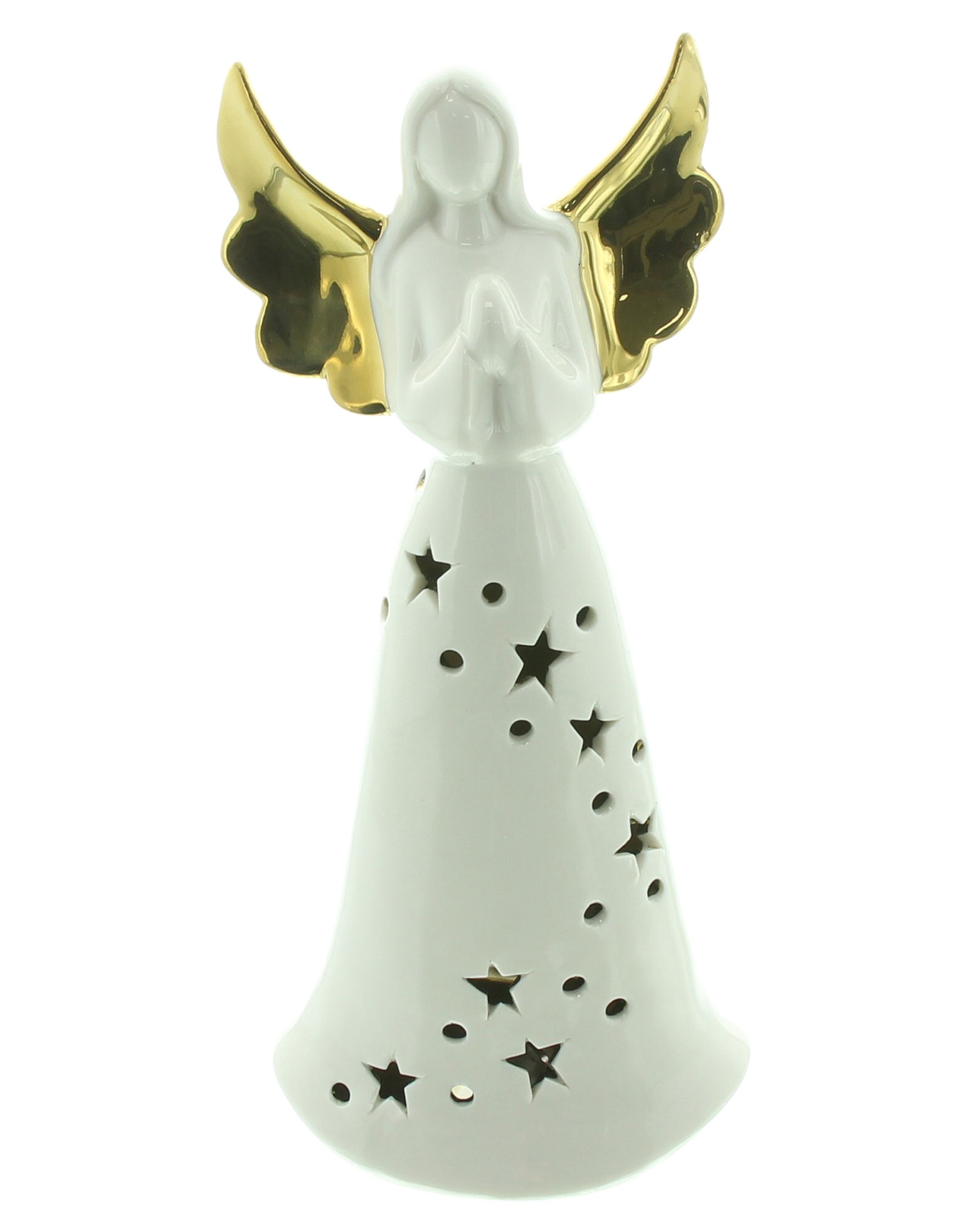 Acheter Ange LED " ailes dorées"  dans la boutique en ligne de Frank Flechtwaren pour Noël