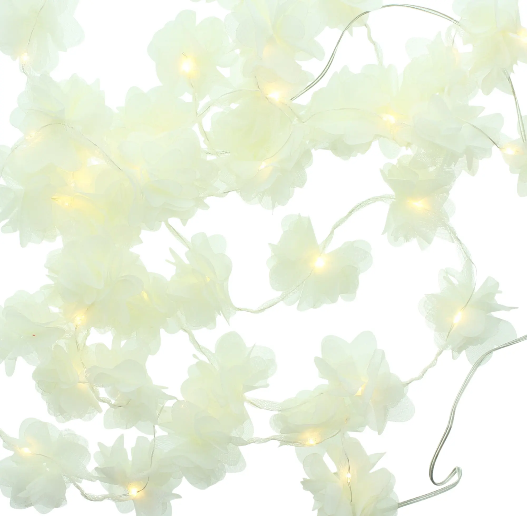 Acheter Lot de 2 guirlandes LED "White Blossom"  dans la boutique en ligne de Frank Flechtwaren pour Guirlandes lumineuses LED