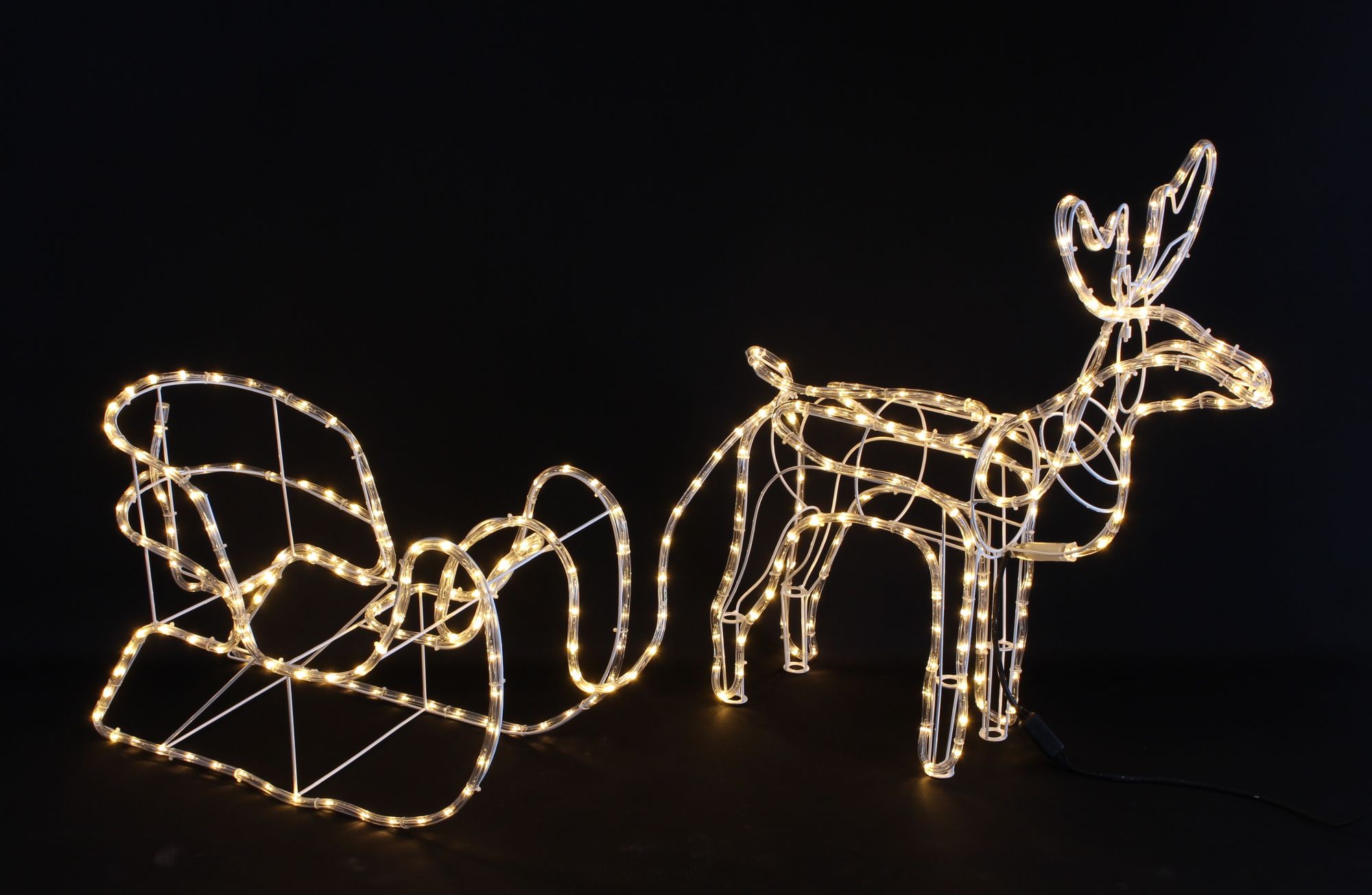 Acheter Décoration LED "renne avec luge"  dans la boutique en ligne de Frank Flechtwaren pour Noël