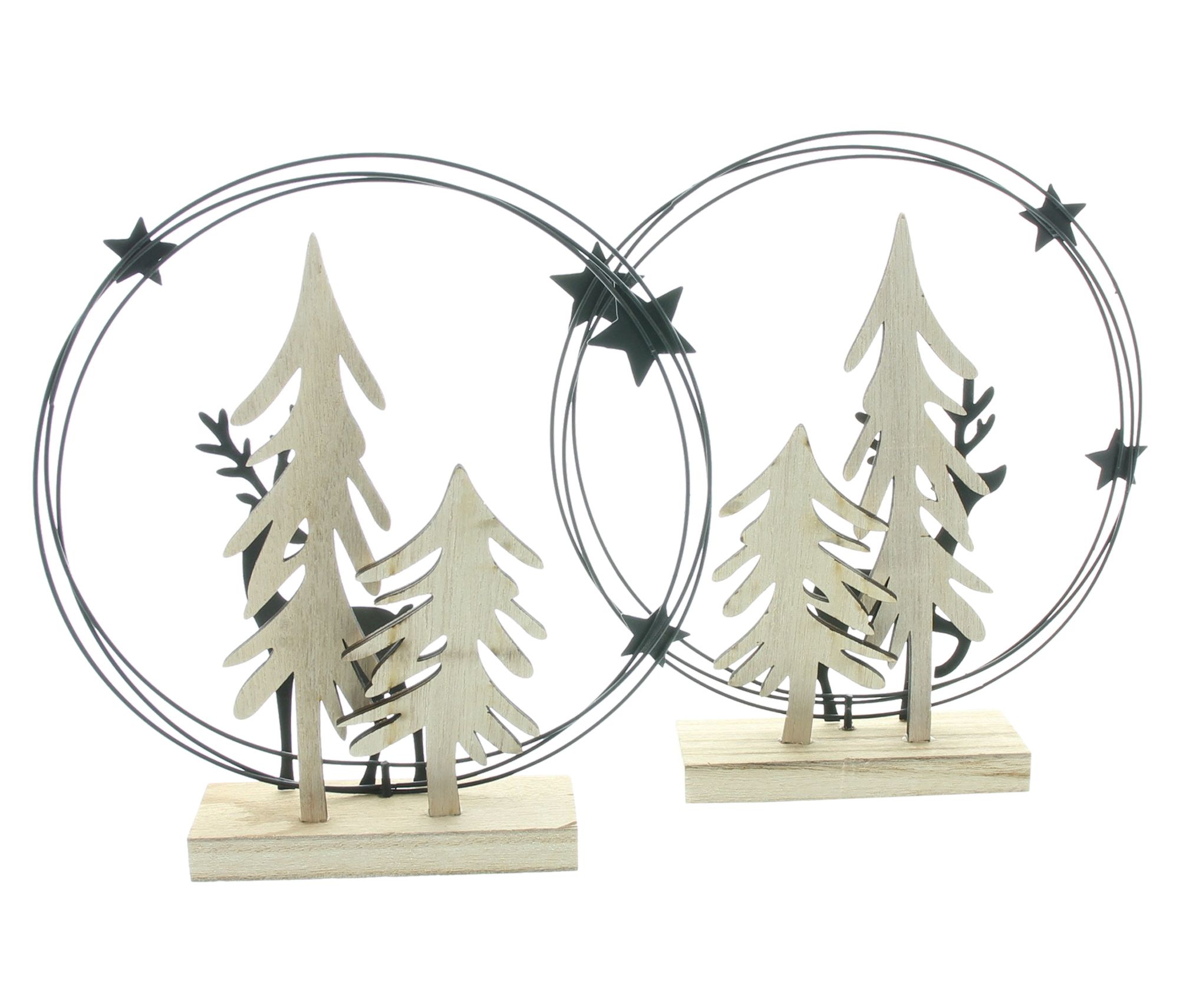 Acheter Lot de 2 décorations de Noël "forêt d'hiver"  dans la boutique en ligne de Frank Flechtwaren pour Figurines