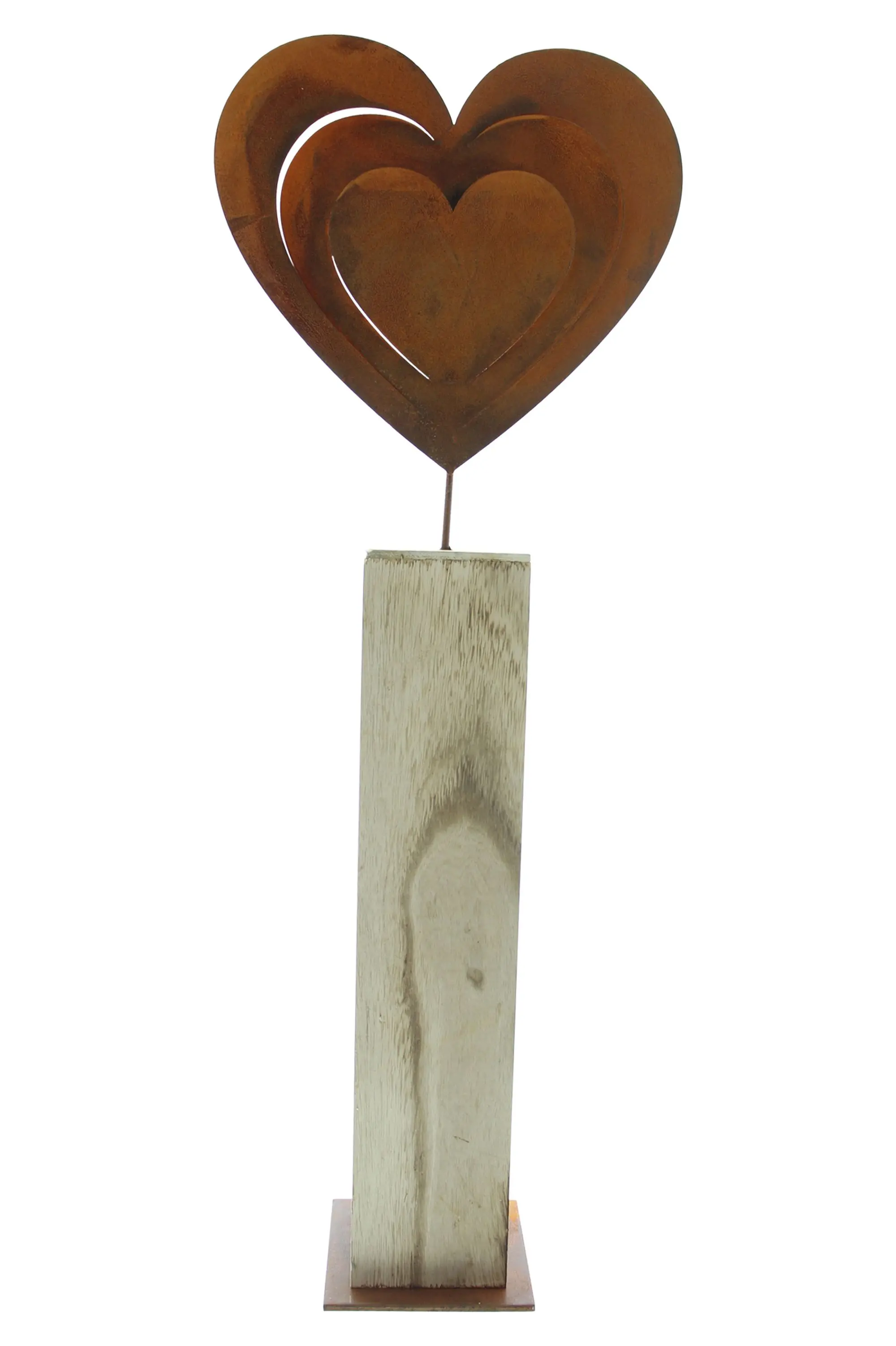 Acheter Colonne en bois "coeur rouillé" dans la boutique en ligne de Frank Flechtwaren pour Colonnes décoratives Acheter Colonne en bois "coeur rouillé" dans la boutique en ligne de Frank Flechtwaren pour Colonnes décoratives