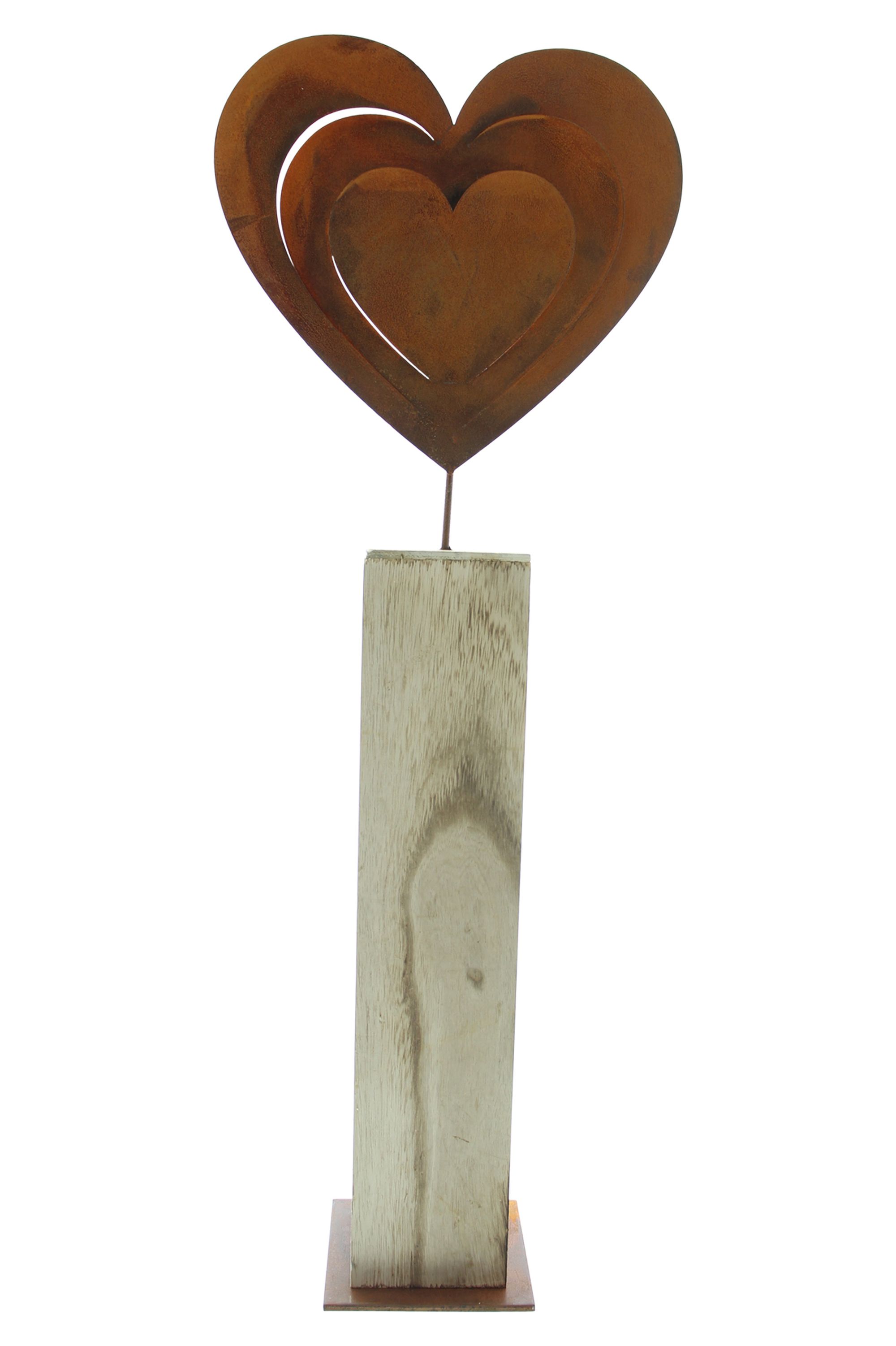 Acheter Colonne en bois "coeur rouillé" dans la boutique en ligne de Frank Flechtwaren pour Automne Acheter Colonne en bois "coeur rouillé" dans la boutique en ligne de Frank Flechtwaren pour Automne