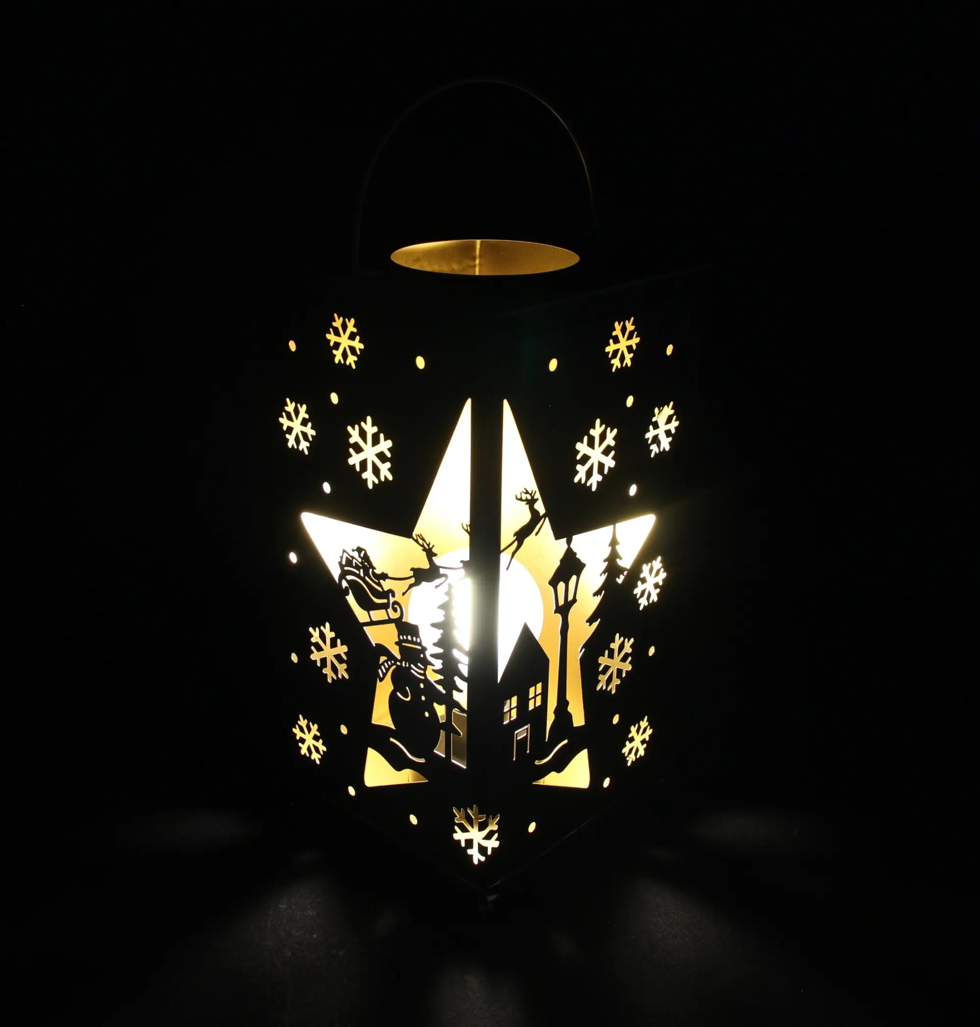 Acheter Lanterne LED "paysage hivernal"  dans la boutique en ligne de Frank Flechtwaren pour Décoration de table LED