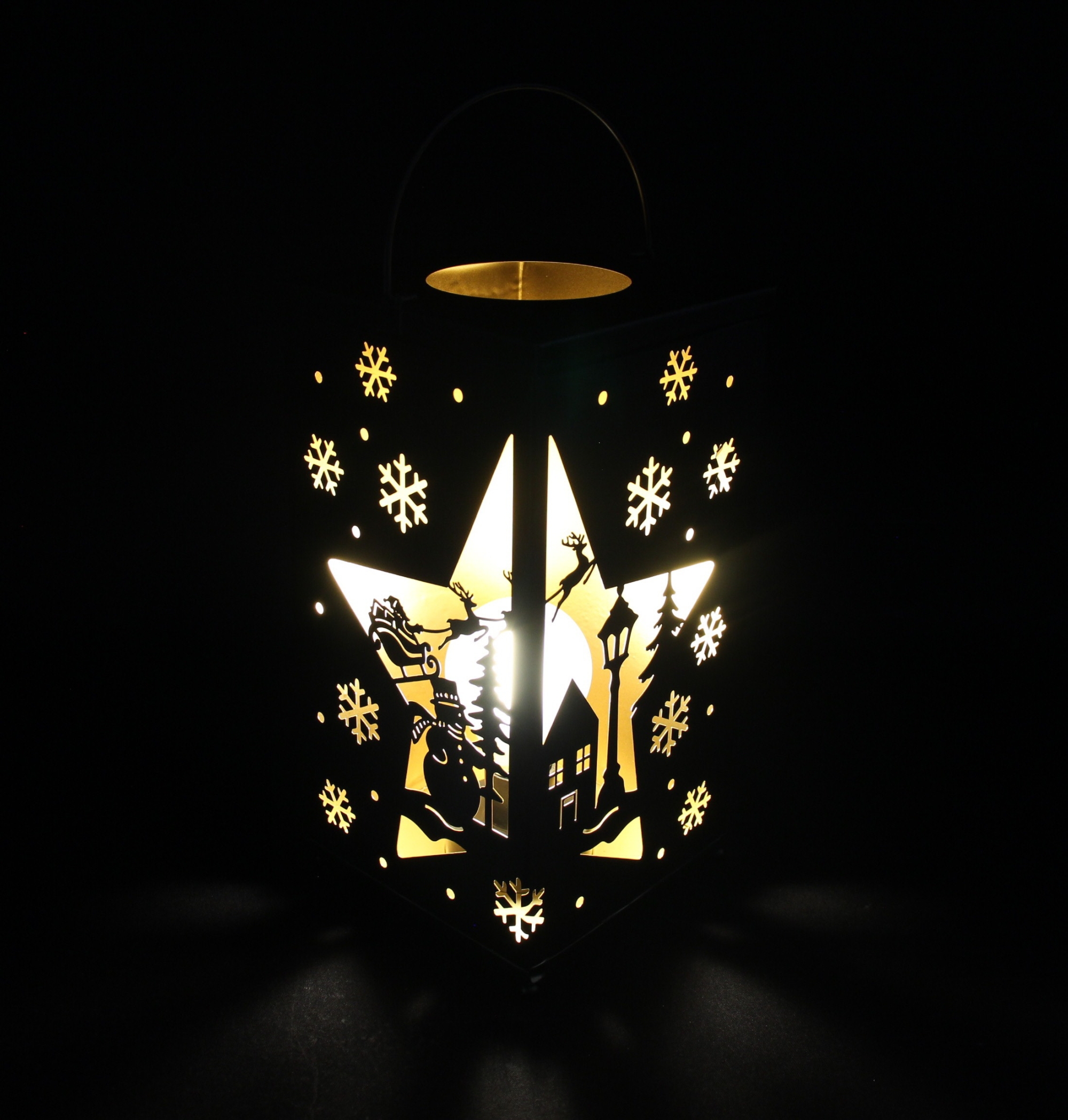 Acheter Lanterne LED "paysage hivernal"  dans la boutique en ligne de Frank Flechtwaren pour Décoration LED