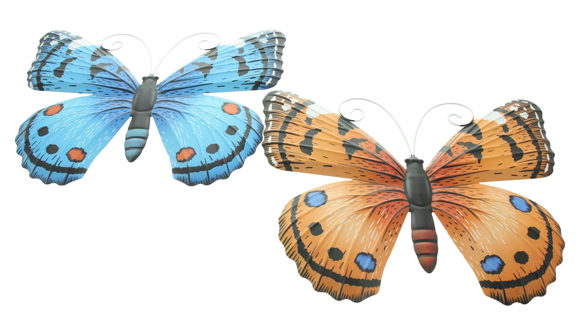 Acheter Lot de 2 papillons "bleu &amp; orange"  dans la boutique en ligne de Frank Flechtwaren pour Suspensions décoratives