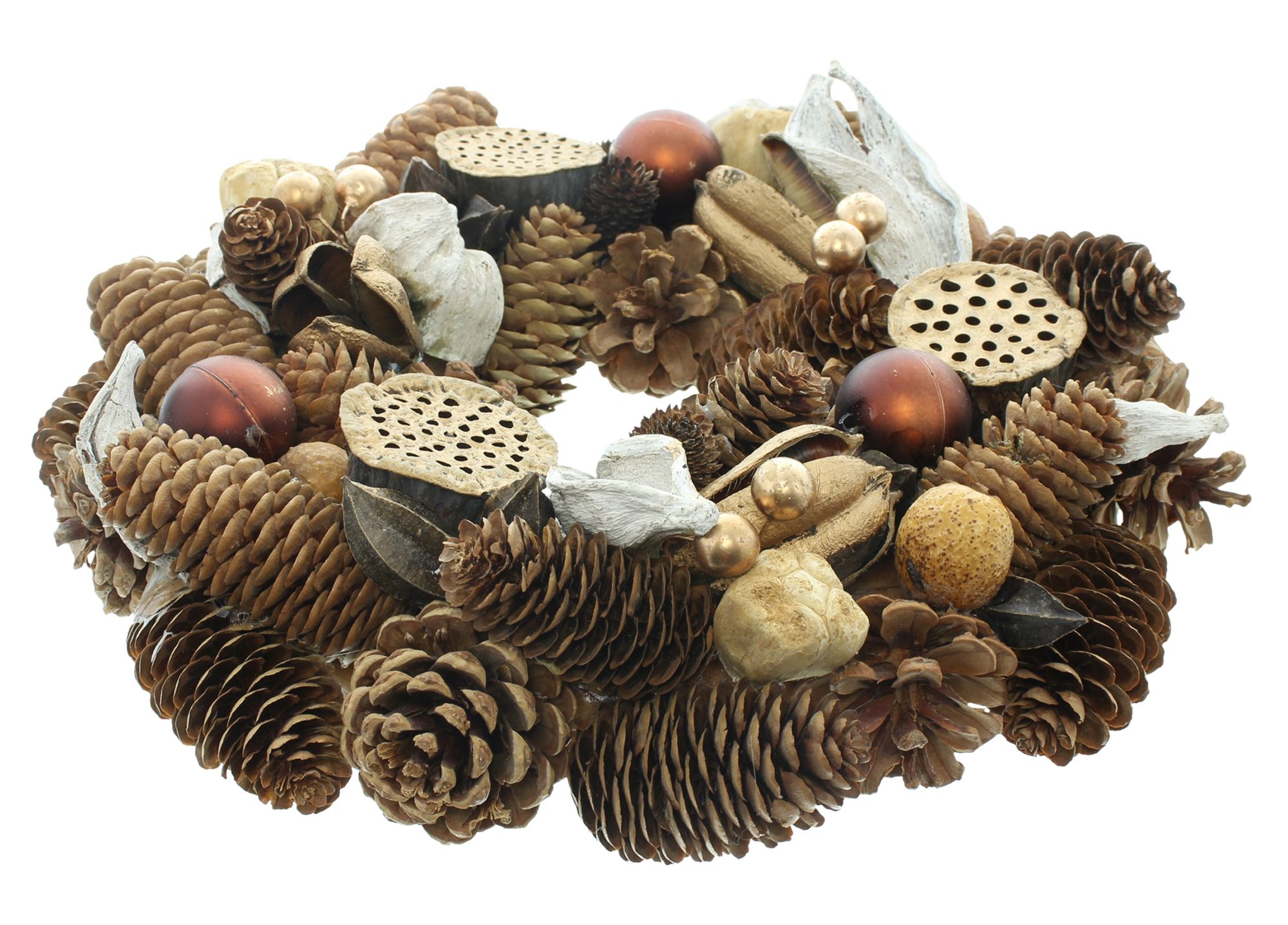 Acheter Couronne de Noël « Natur-Mix »  dans la boutique en ligne de Frank Flechtwaren pour Couronnes de Noël