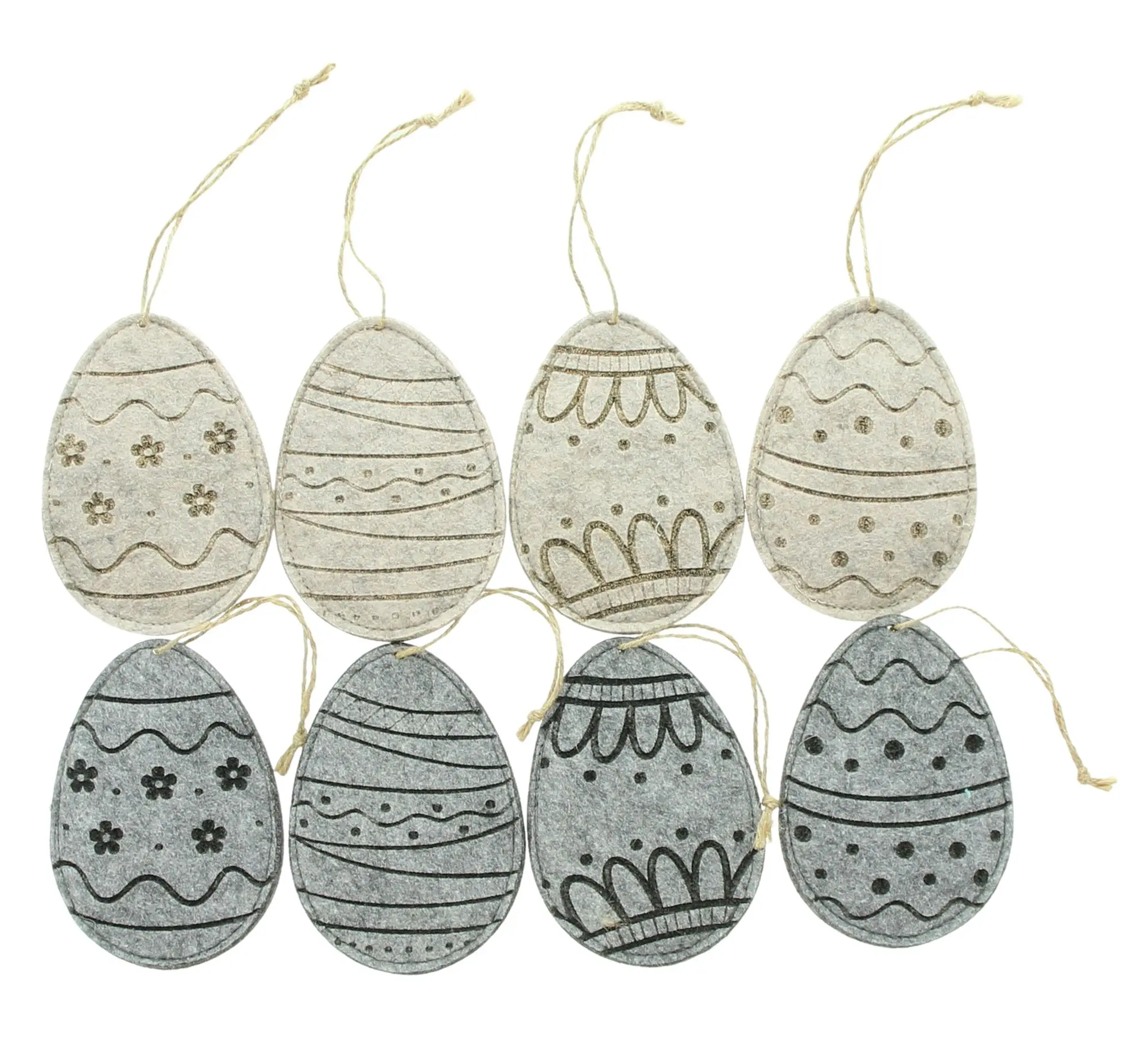 Acheter Lots de 8 suspensions en feutre "oeuf de Pâques"  dans la boutique en ligne de Frank Flechtwaren pour Pâques