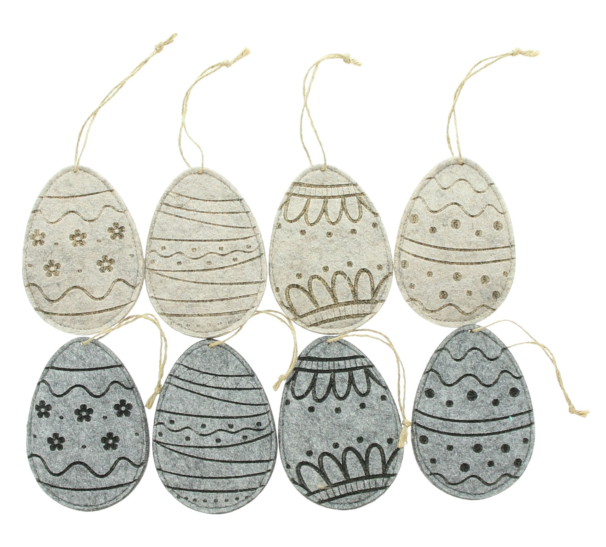 Acheter Lots de 8 suspensions en feutre "oeuf de Pâques"  dans la boutique en ligne de Frank Flechtwaren pour Décorations à suspendre