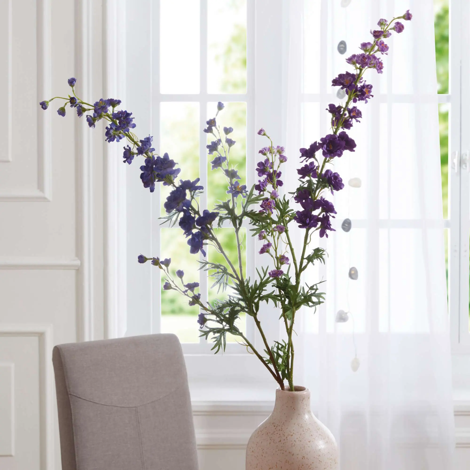 Acheter Lot de 2 fleurs "delphinium"  dans la boutique en ligne de Frank Flechtwaren
