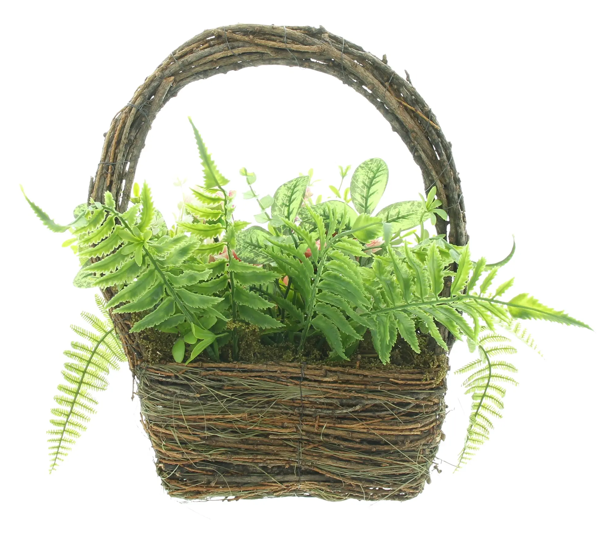 Acheter Panier de fleurs artificielles "rose tendre"  dans la boutique en ligne de Frank Flechtwaren pour Planteur